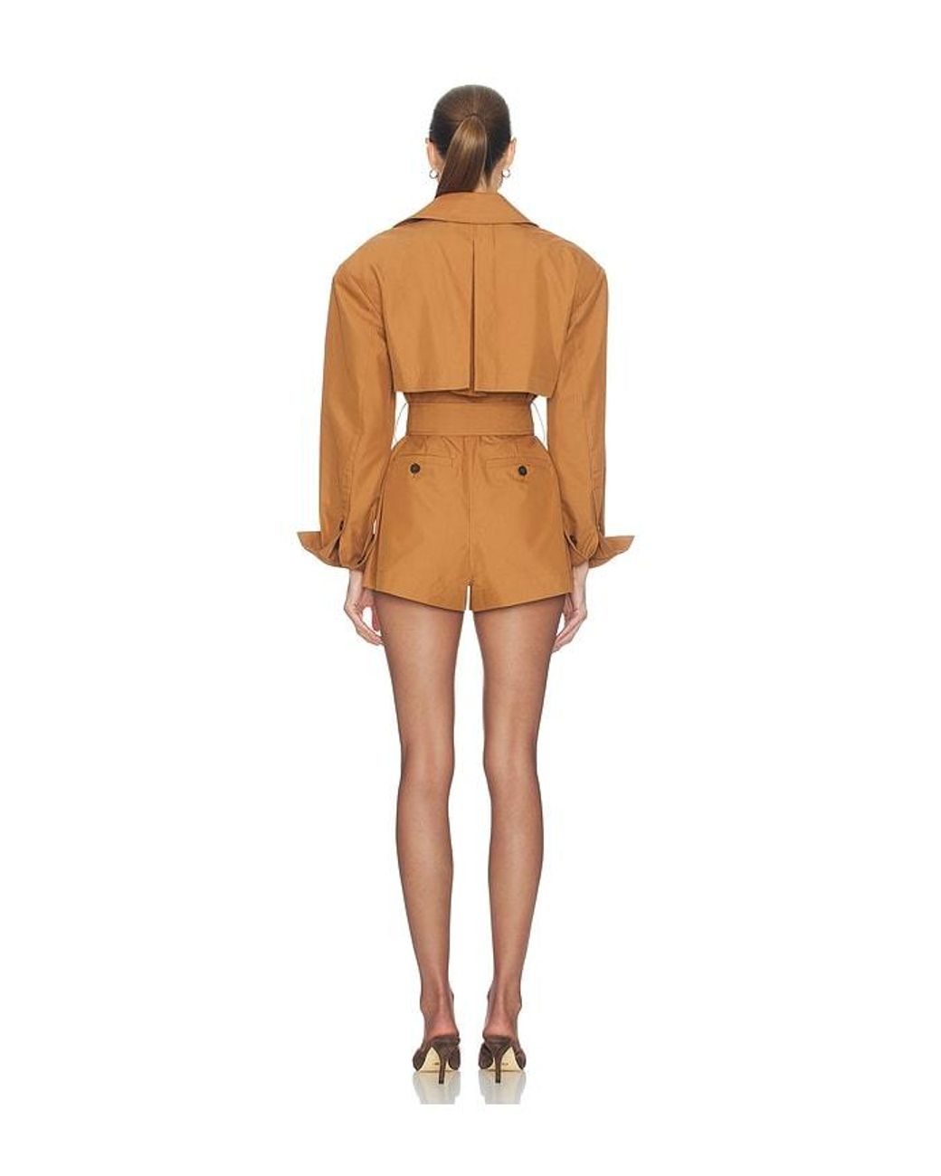 Helsa Natural The Short Trench Jumpsuit