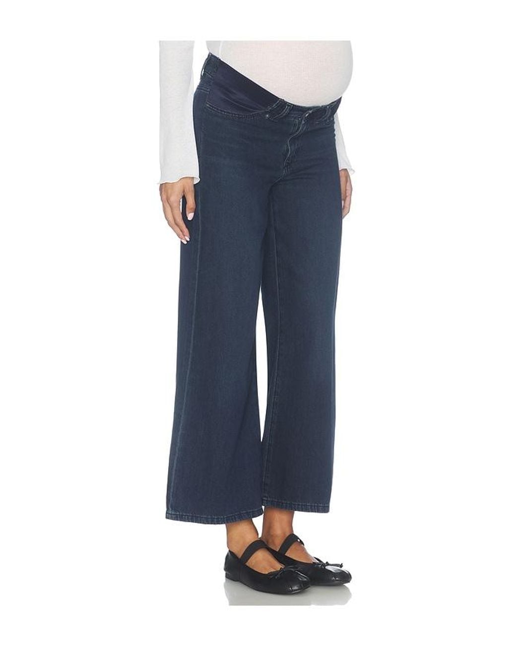 DL1961 Blue Hepburn Maternity Wide Leg Jean