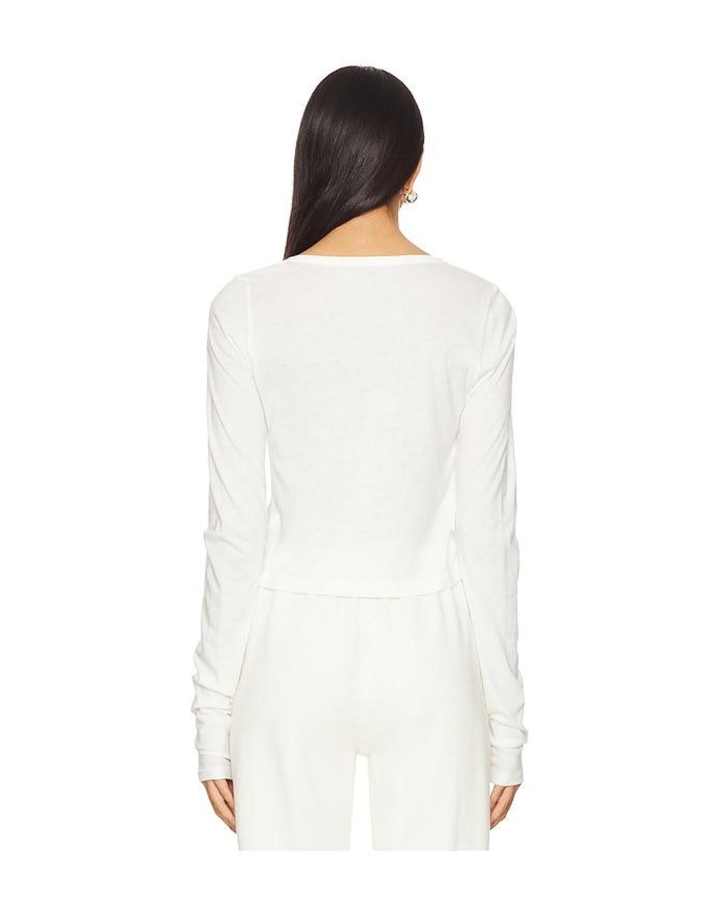 ÉTERNE White Long Sleeve Baby Tee