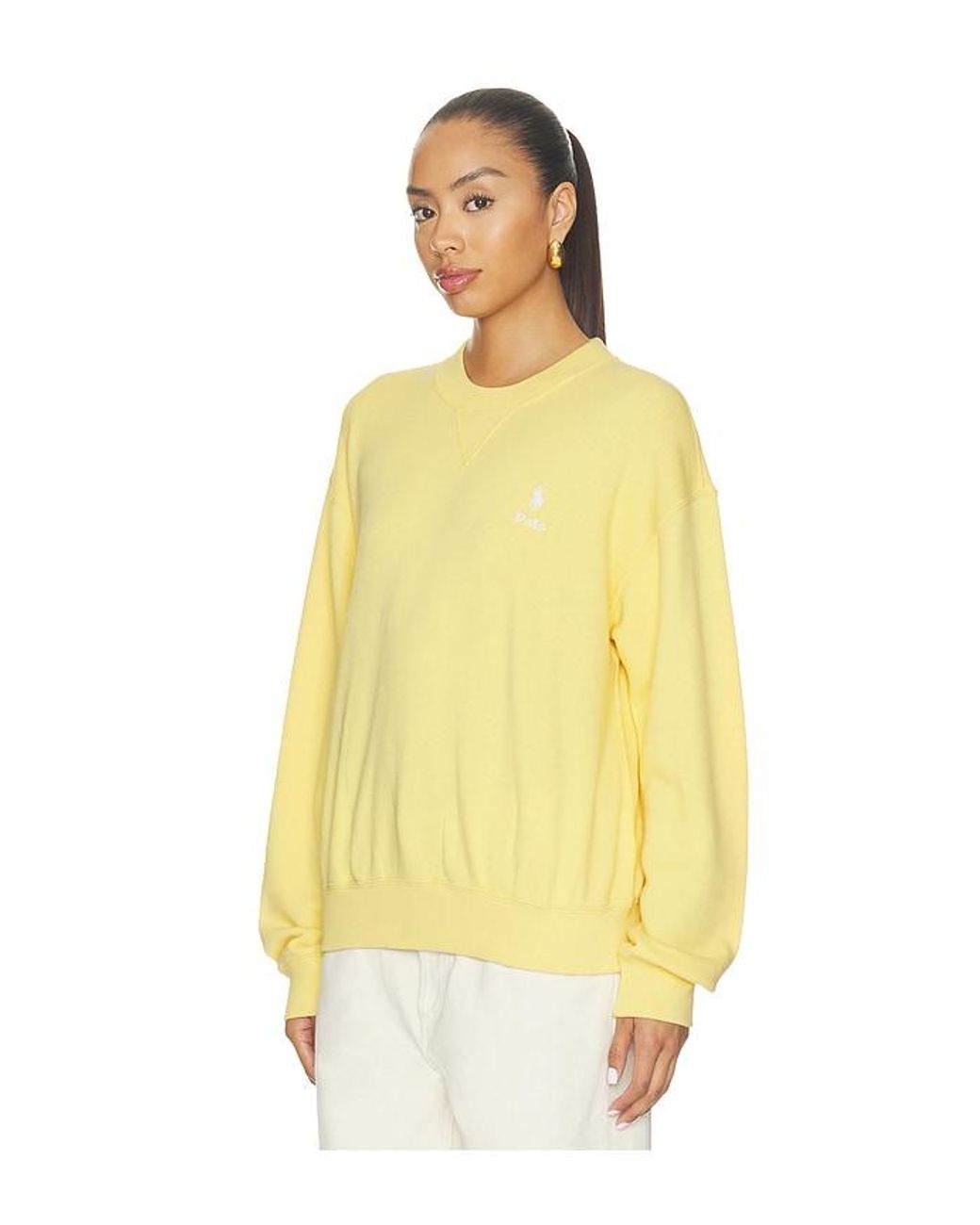 Polo Ralph Lauren Yellow Island Fleece Crew Neck Sweatshirt