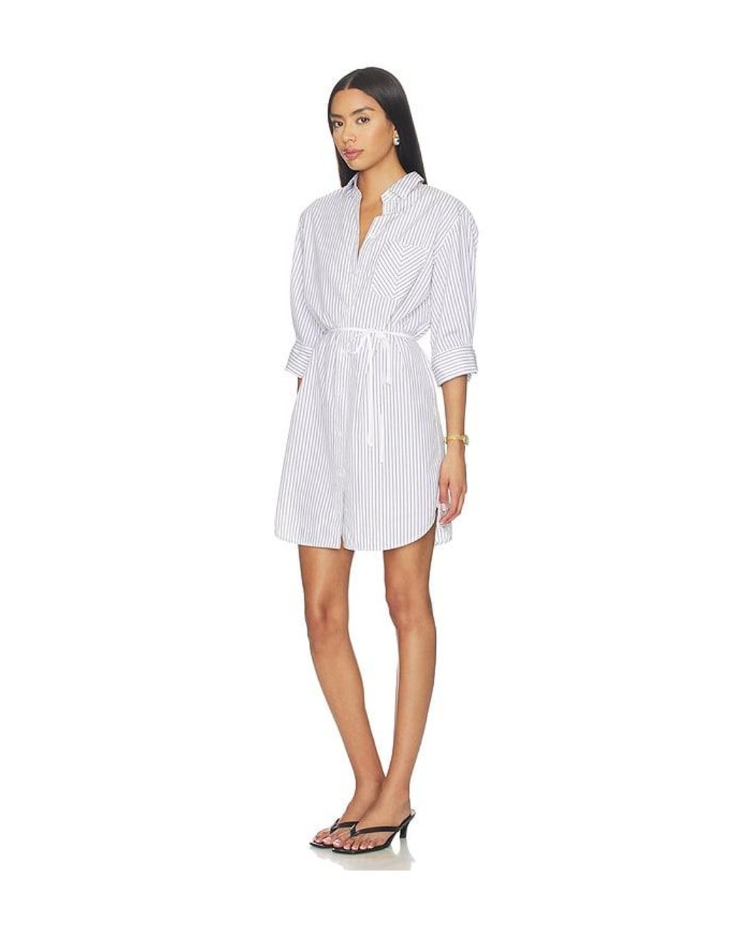 Rag & Bone White Lucia Stripe Mini Dress