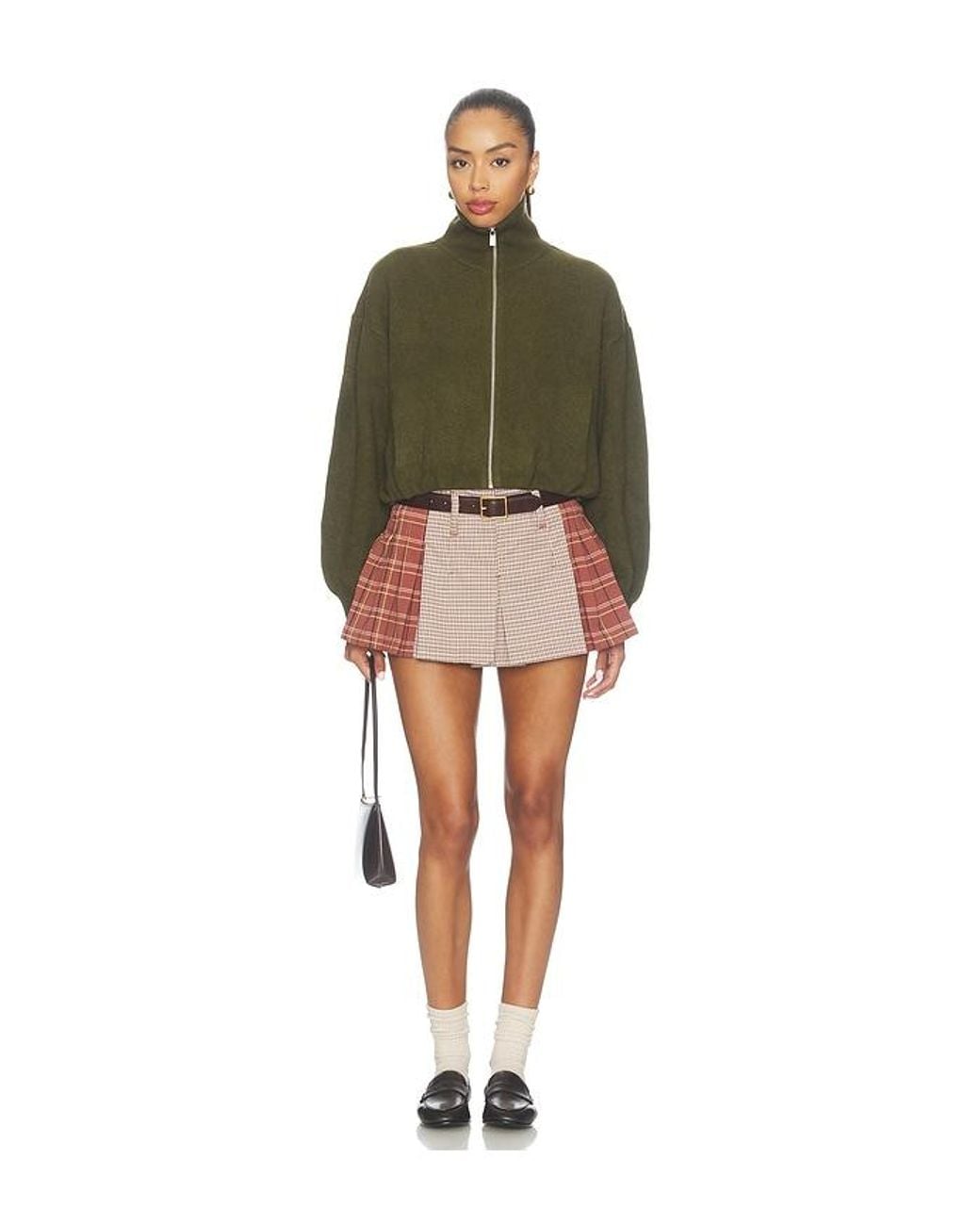 Free People Multicolor Sherry Pleated Mini Skirt