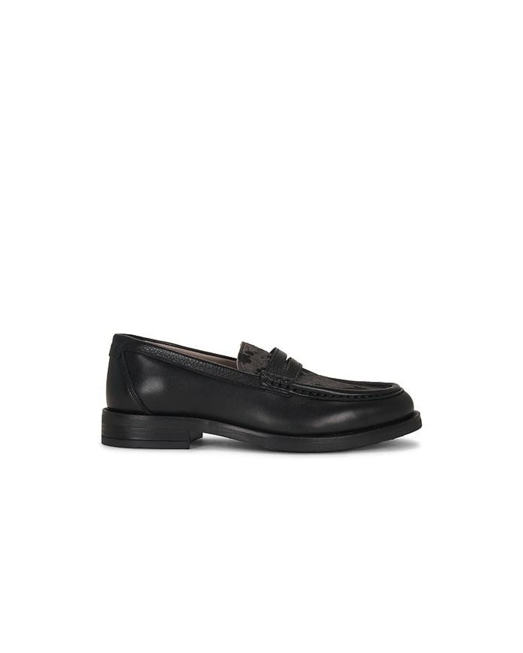AllSaints Black Bloom Pony Loafer for men