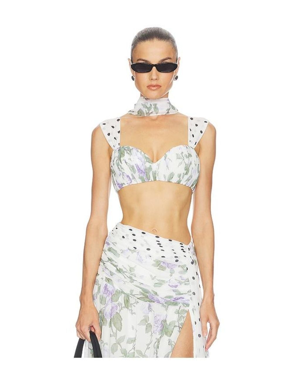 Sonya Moda White India Top With Scarf