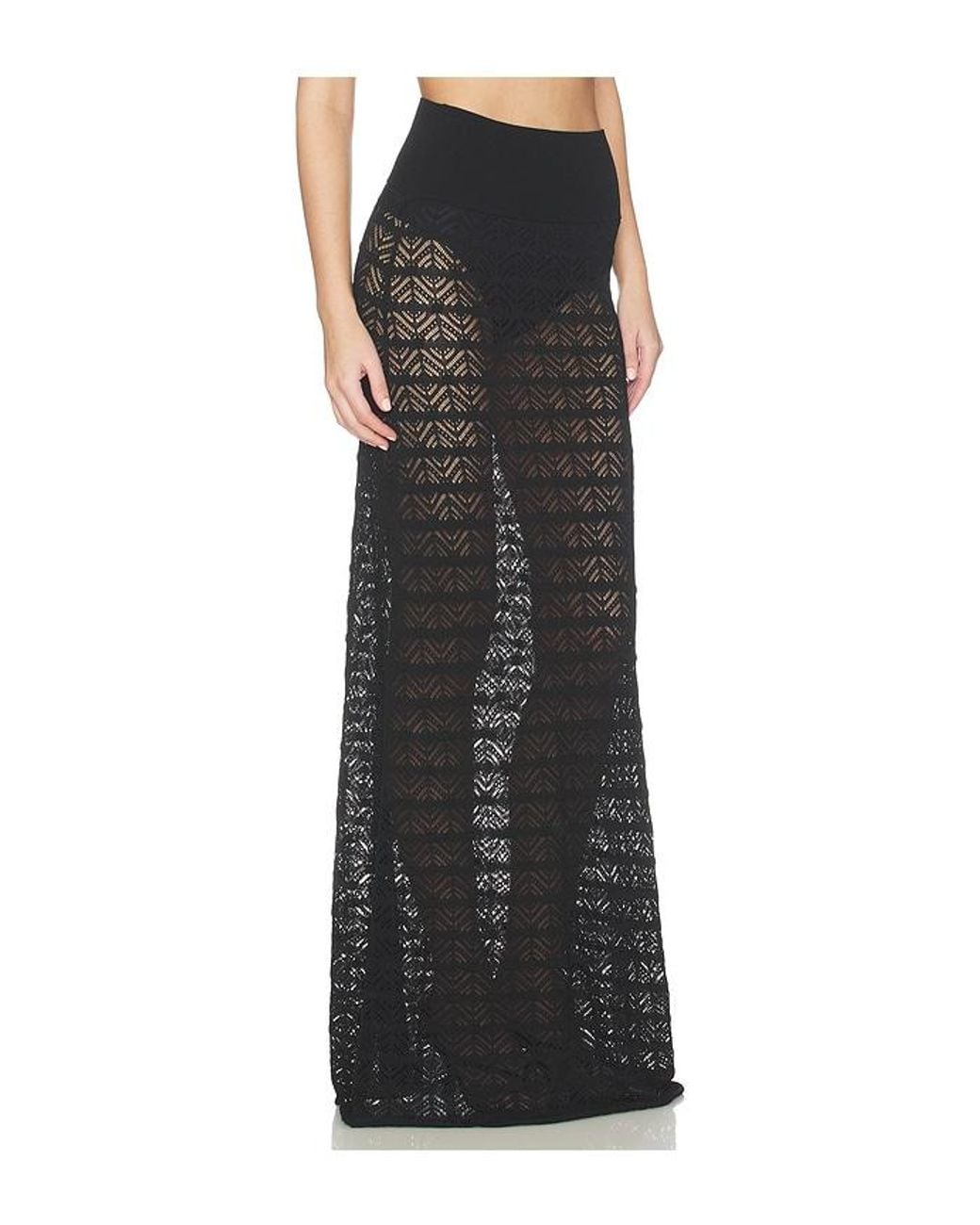 Nbd Black Kyriah Pointelle Maxi Skirt