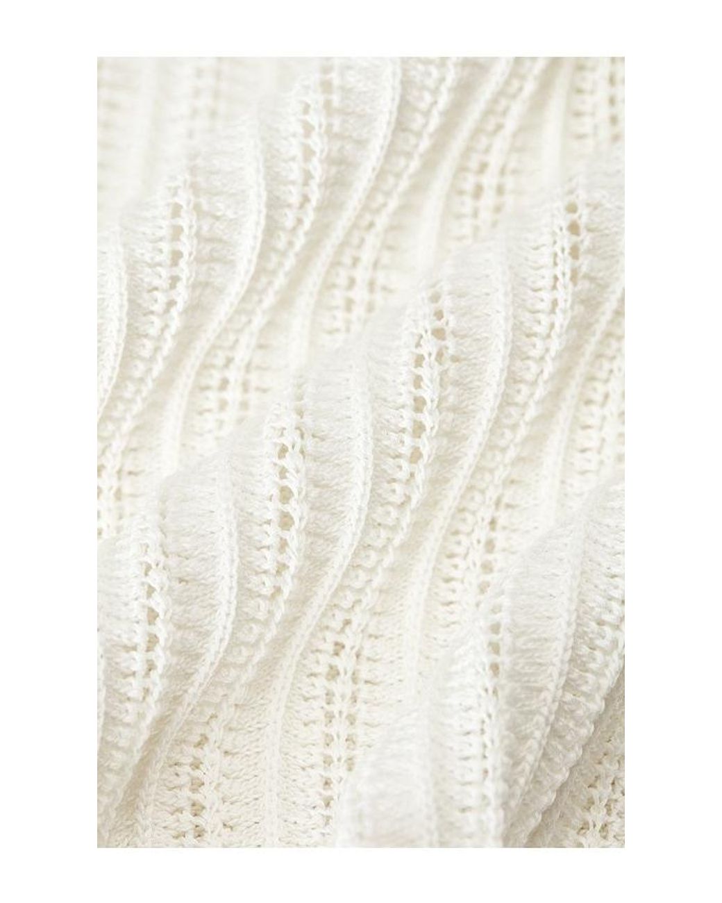 HAELO White Laced Chevron Halter Top