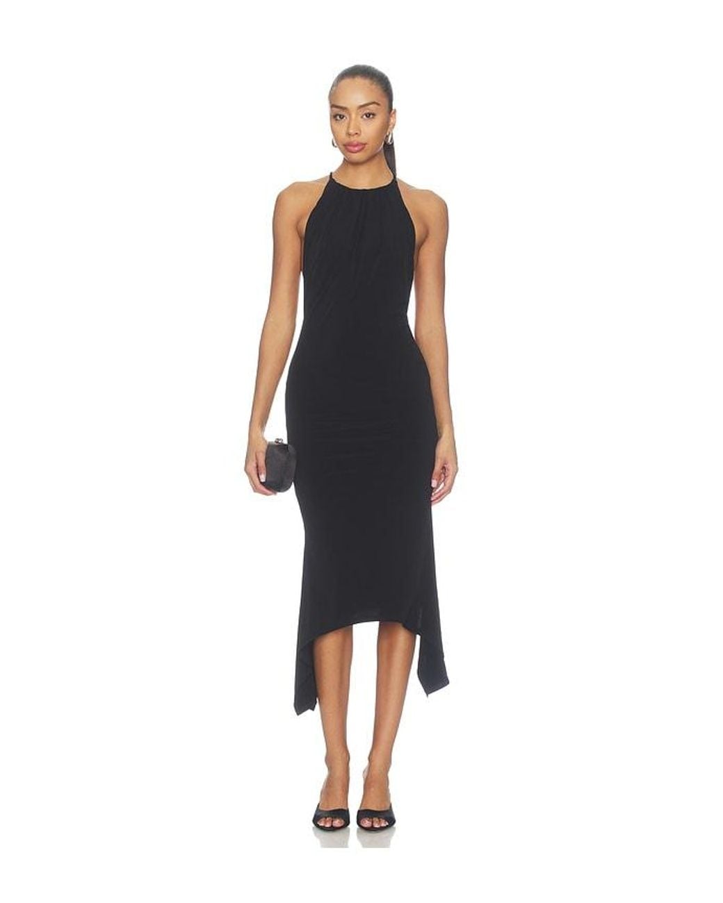 Lovers + Friends Black Perielle Midi Dress