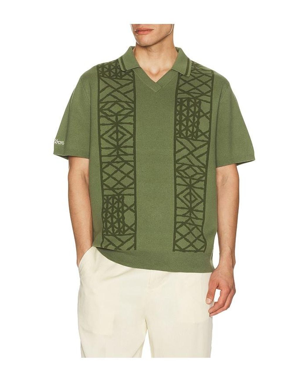 Malbon Green Habana Polo for men
