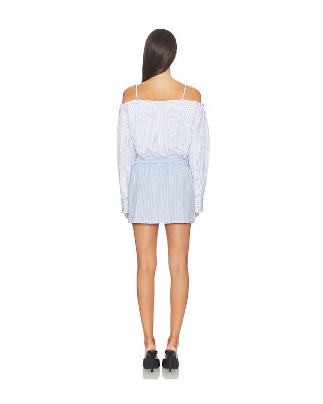 Alexander Wang Blue Pre-Styled Off Shoulder Dress