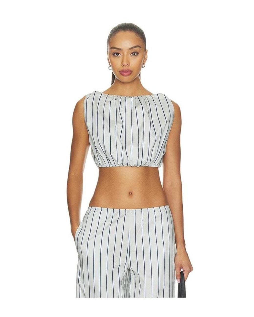 WeWoreWhat Blue Bubble Cropped Tank Top