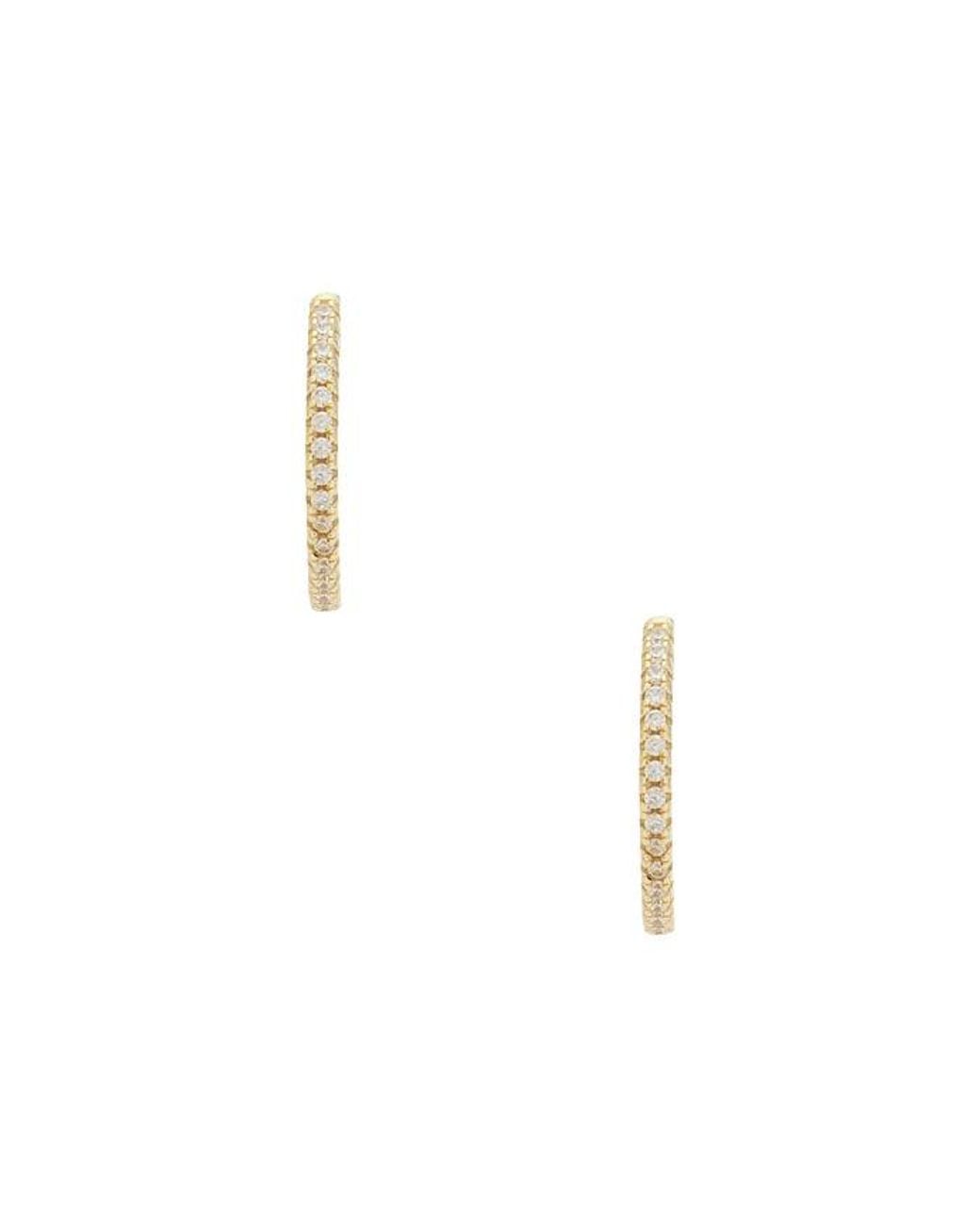 Shashi Metallic Daily Diamond Hoop Earrings