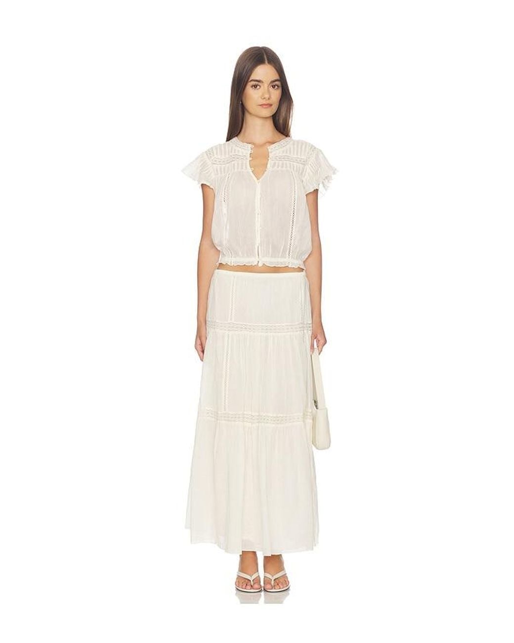 Free People White Mirella Set