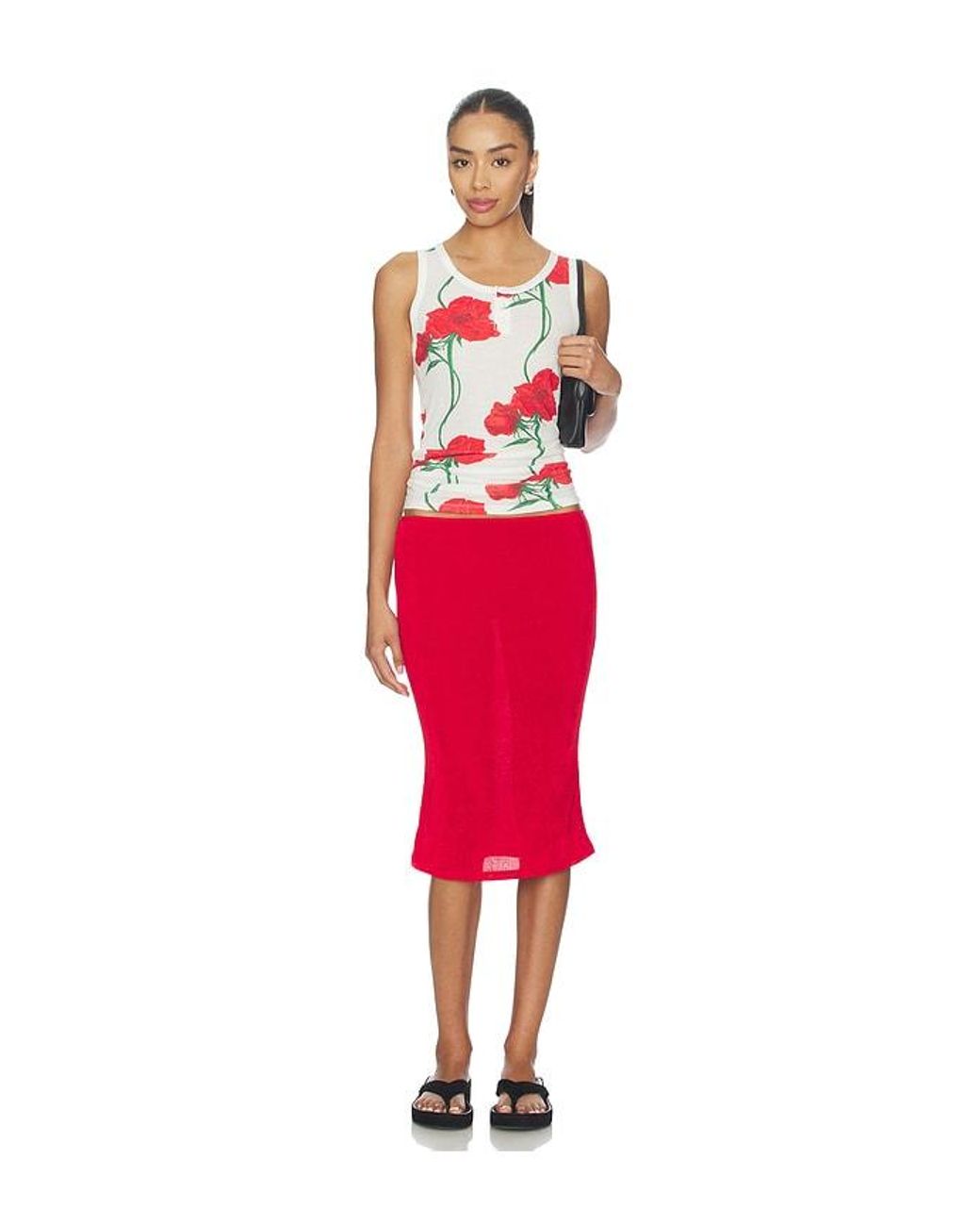 KENZO Red Archive Rose Tank Top