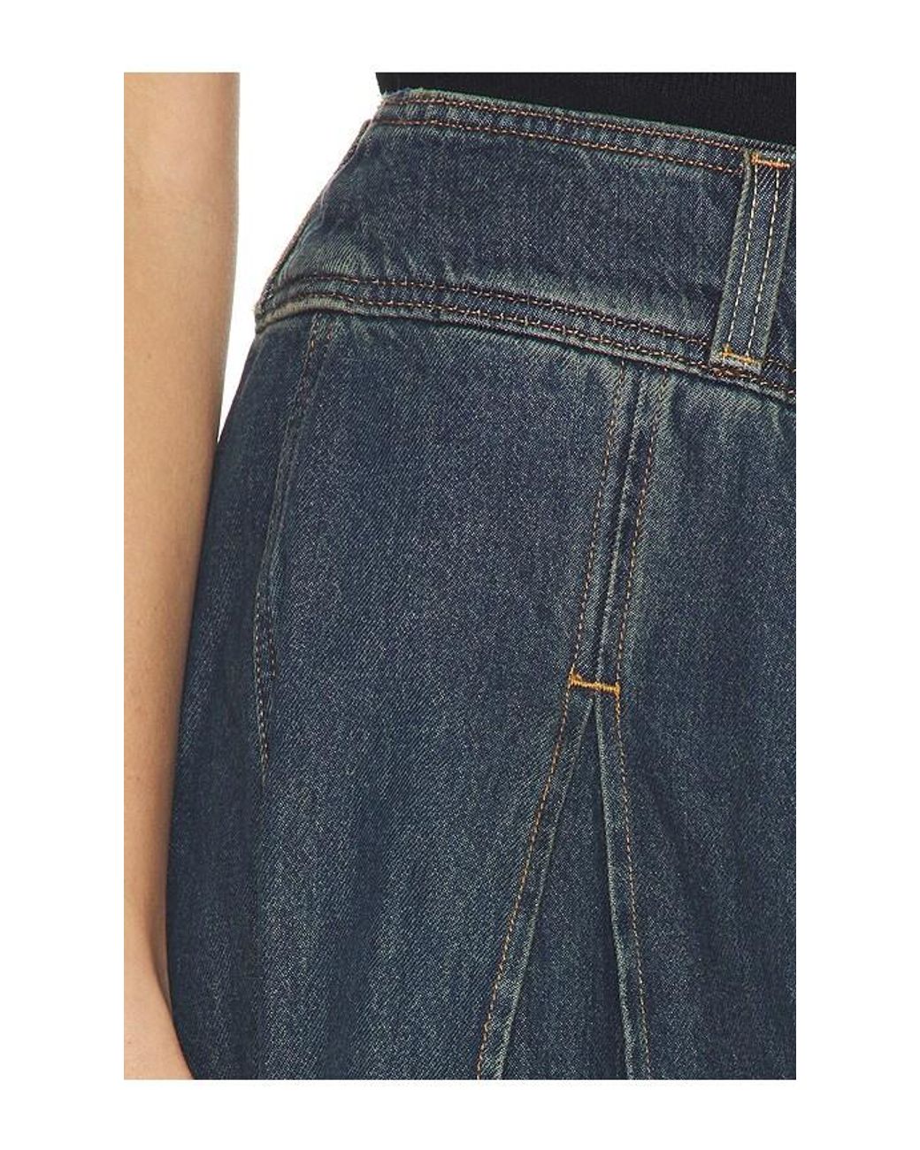 Levi's Blue Inverted Pleat Mini Skirt