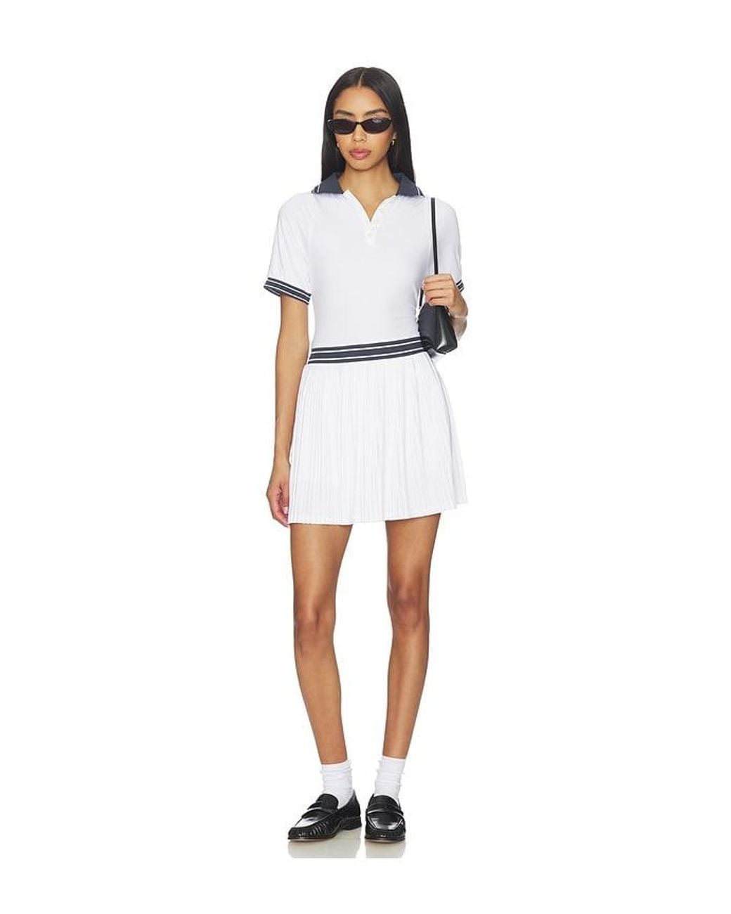 Varley White Draya Court Dress