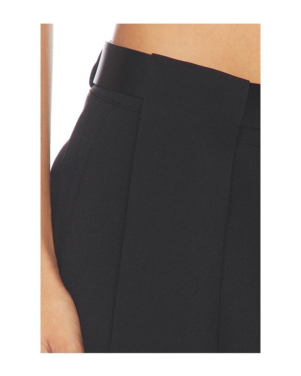 Source Unknown Black Matteo Belted Tuck Trousers