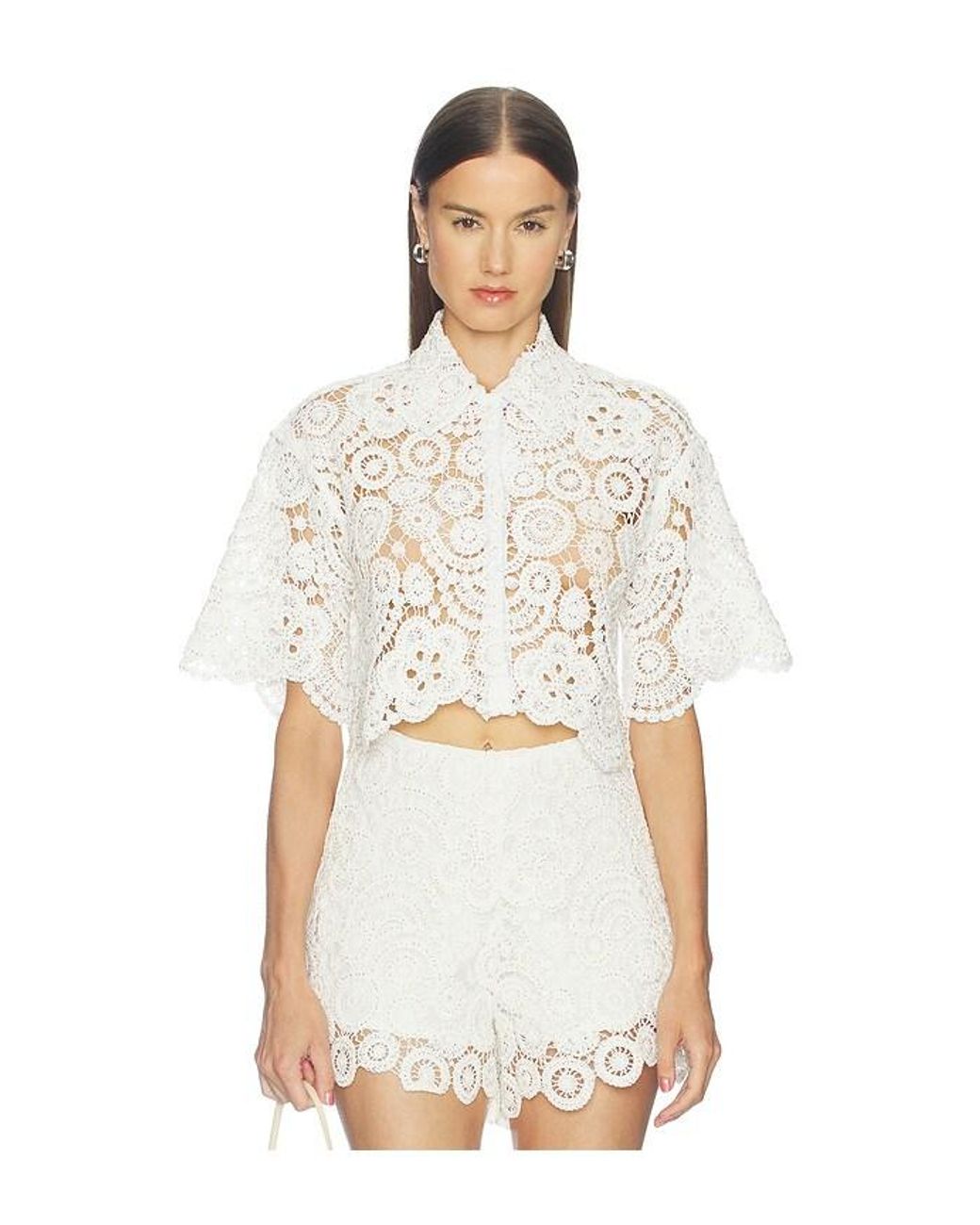 PATBO White Gal Embroidery Top