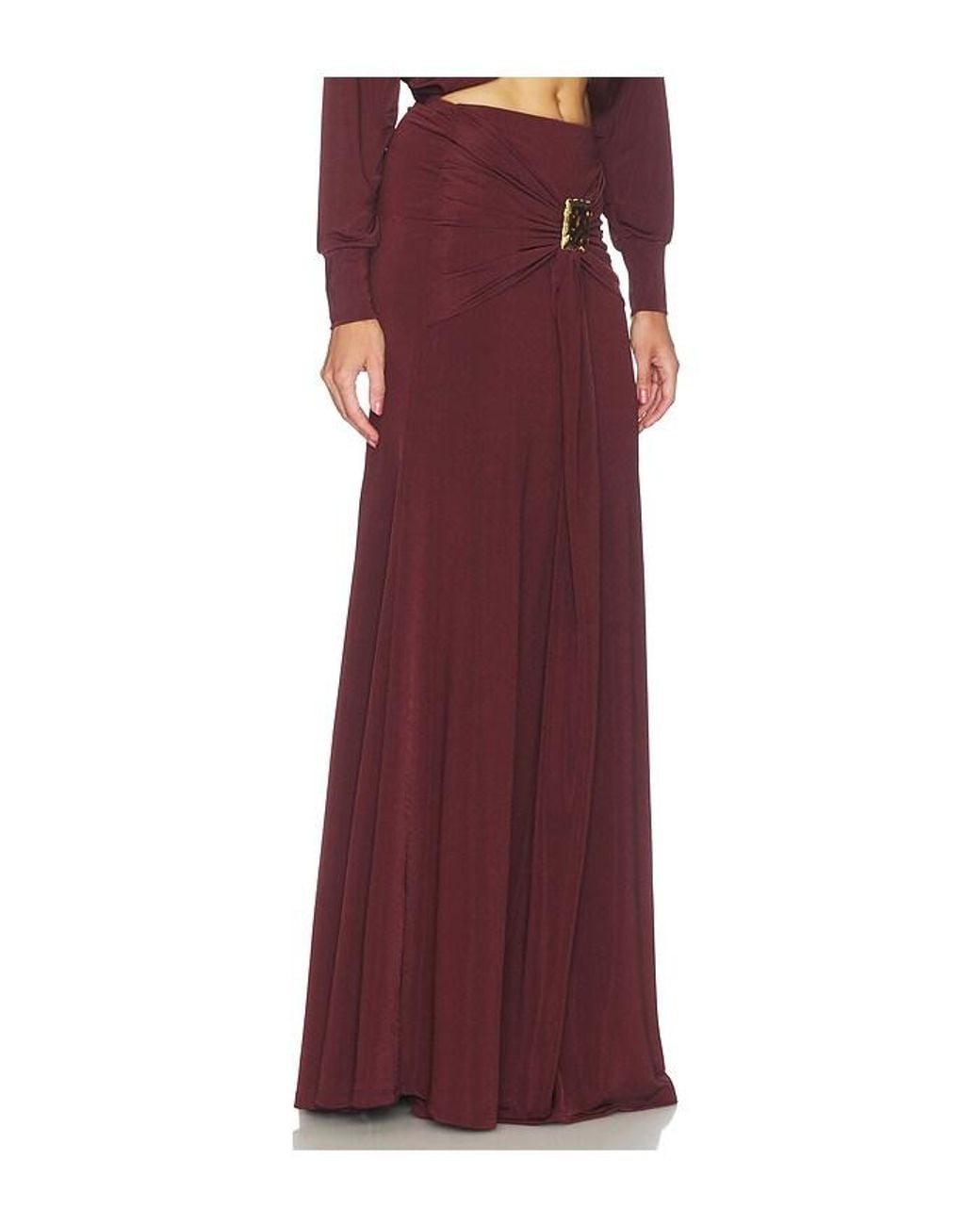PATBO Red Helo Jersey Long Skirt