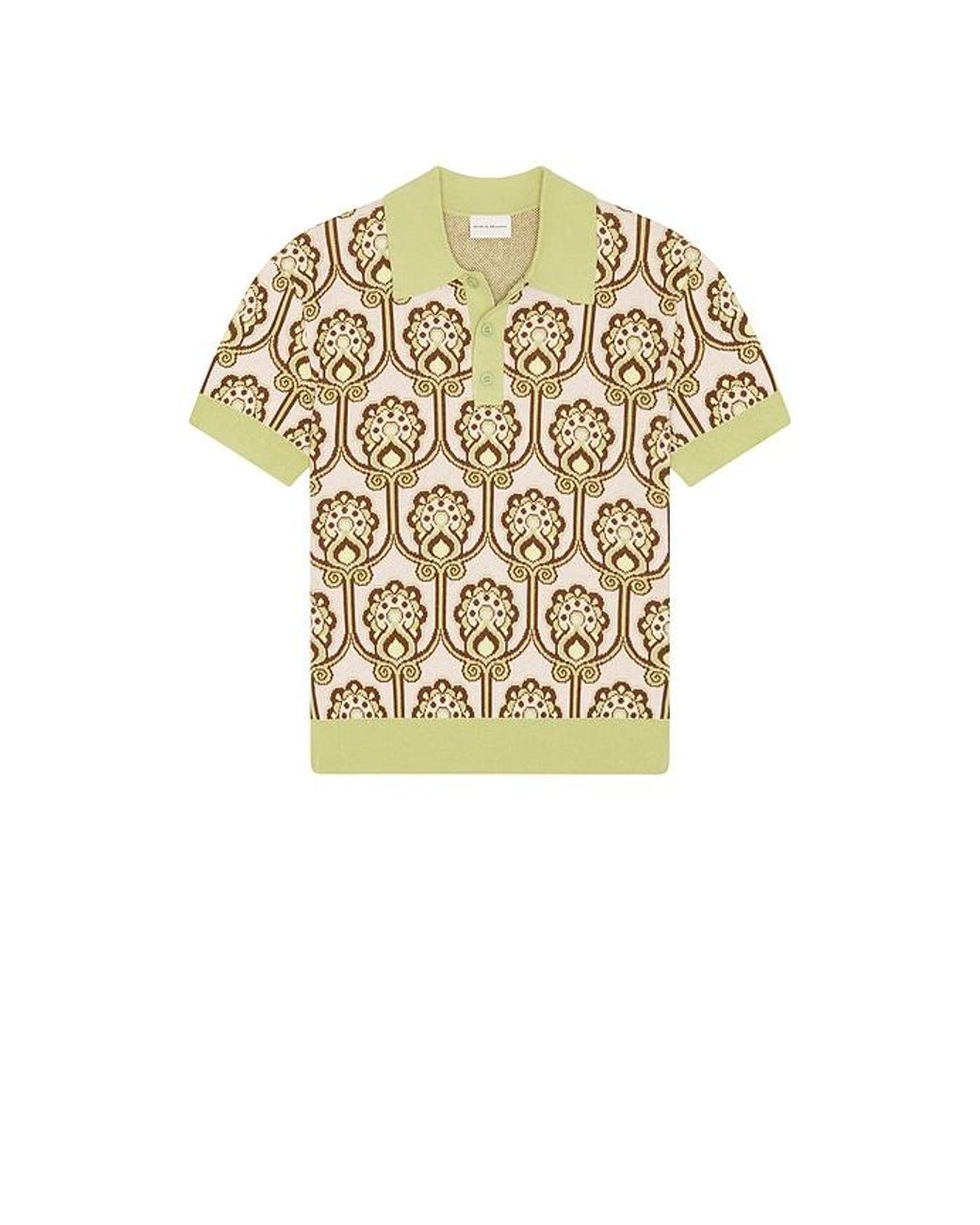 Drole de Monsieur Natural Dr&Ocirc;Le De Monsieur Polo Maille Tapisserie Florale for men