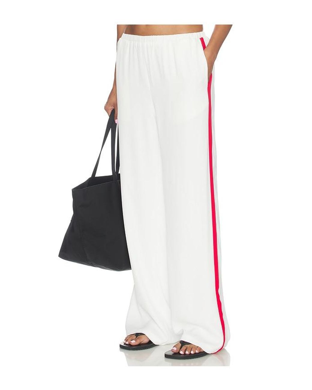 SNDY'S White Reed Contrast Pant