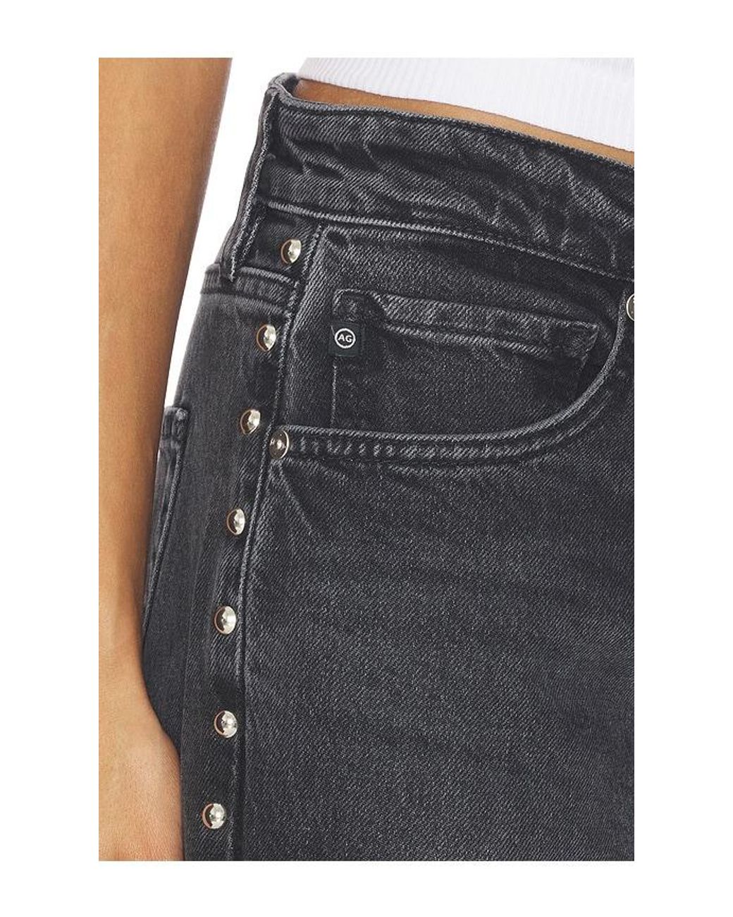 AG Jeans Blue Adria Low Rise Wide Jeans