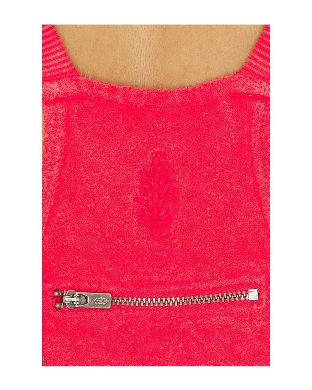 Free People Red X Fp Movement Hot Shot Mini Towel Terry Dress
