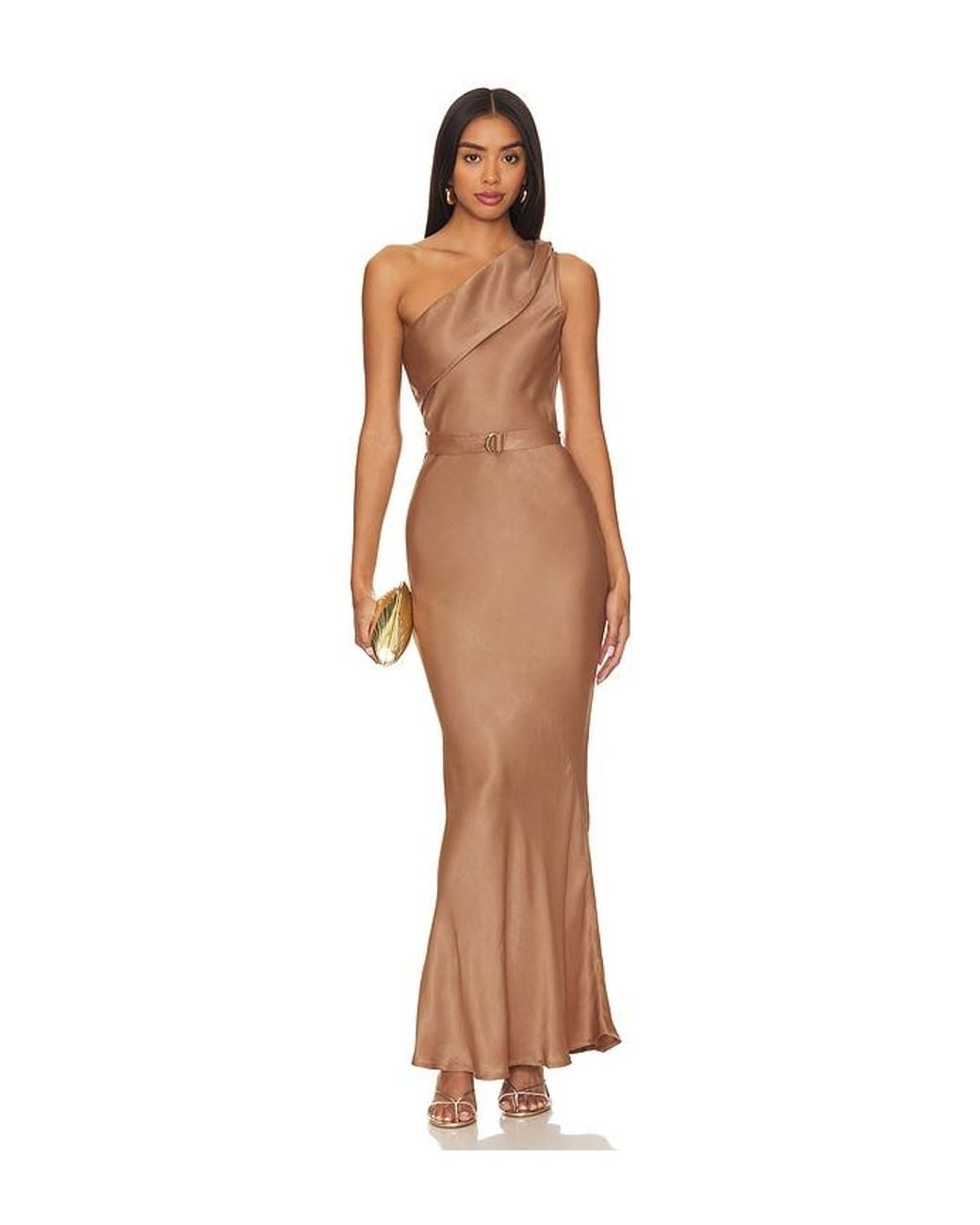 Karina Grimaldi Natural Angelique Midi Dress