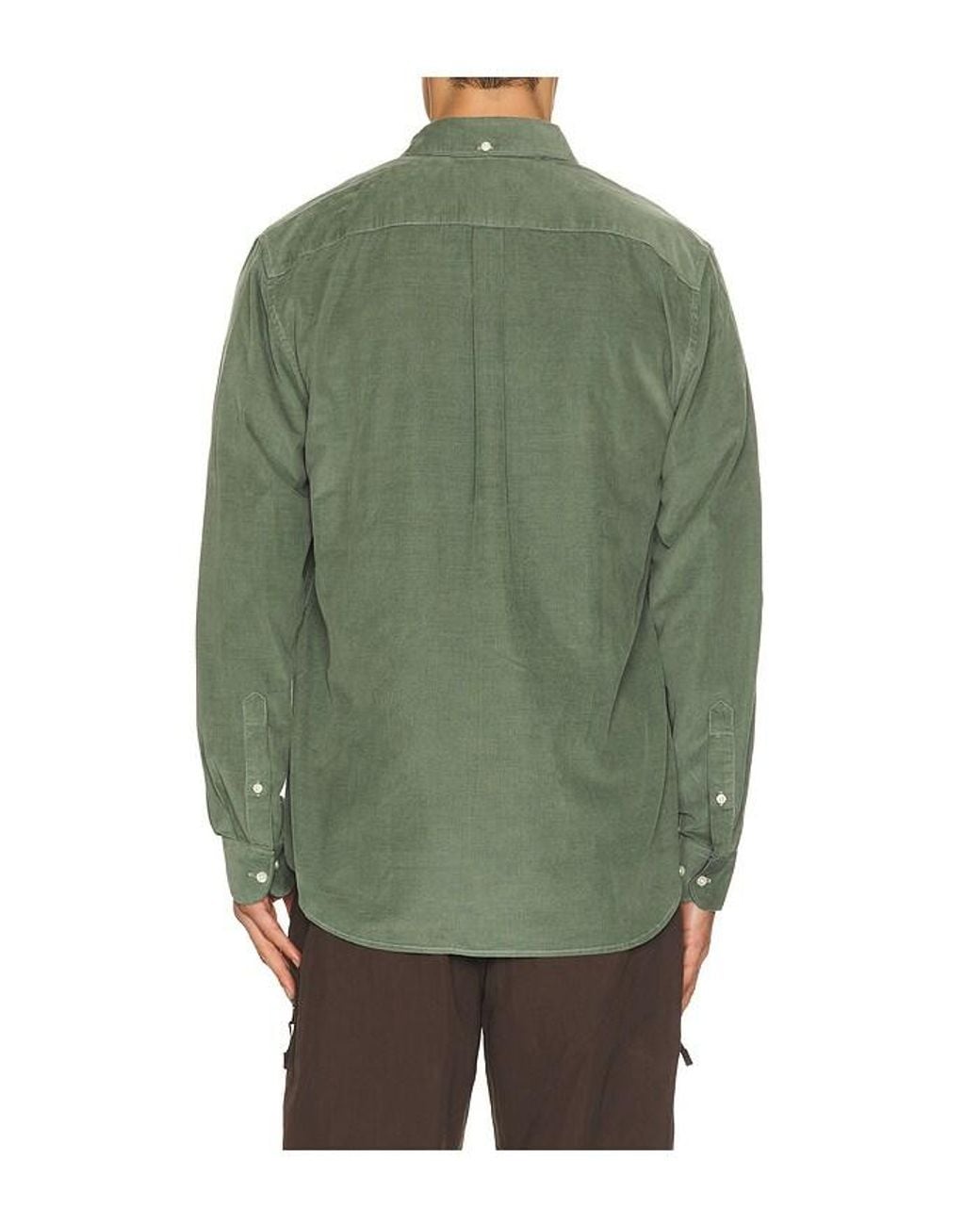 Barbour Green Ramsey Tailored Cord Shirt for men