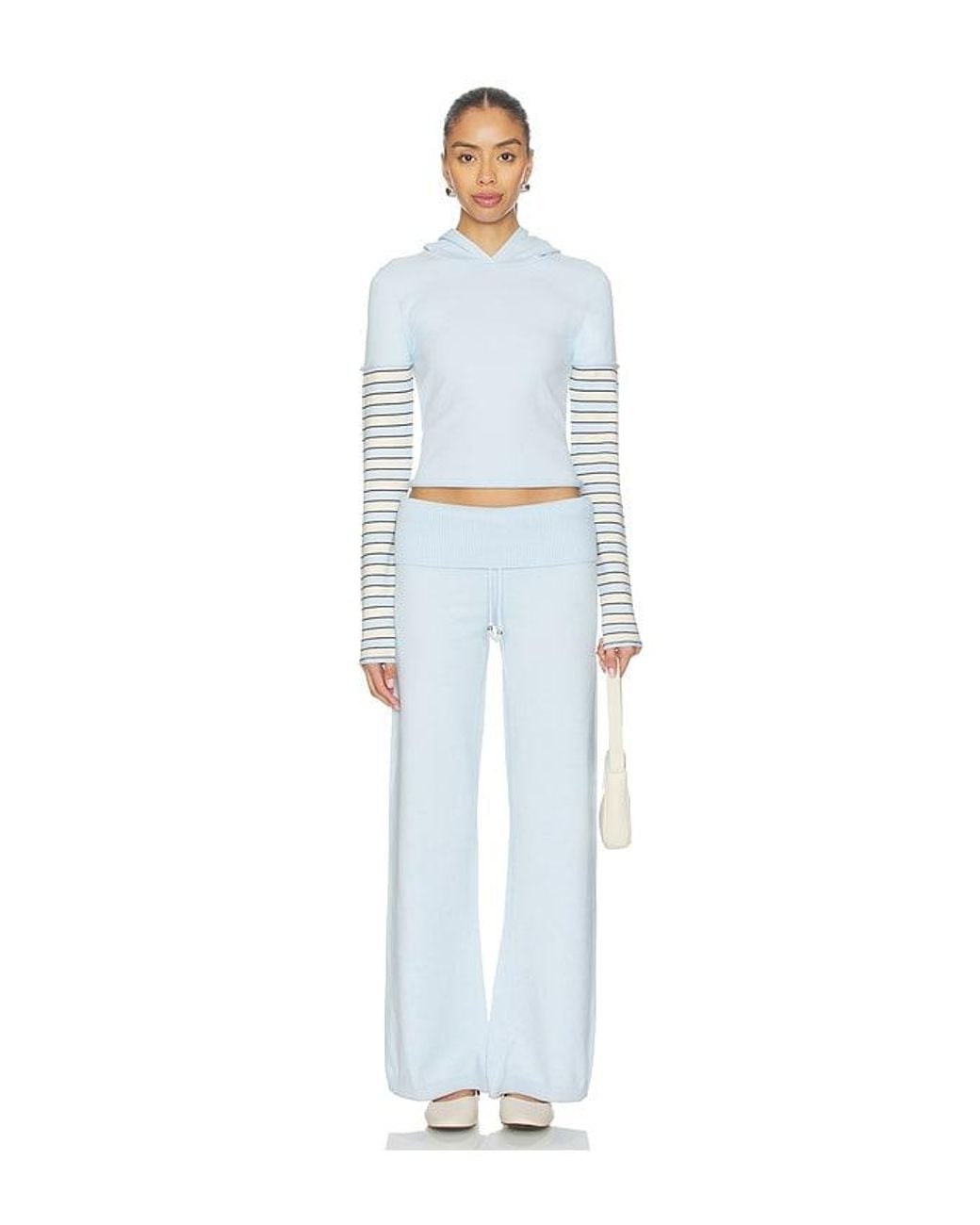 Frankie's Bikinis Blue Marina Cloud Knit Hoodie