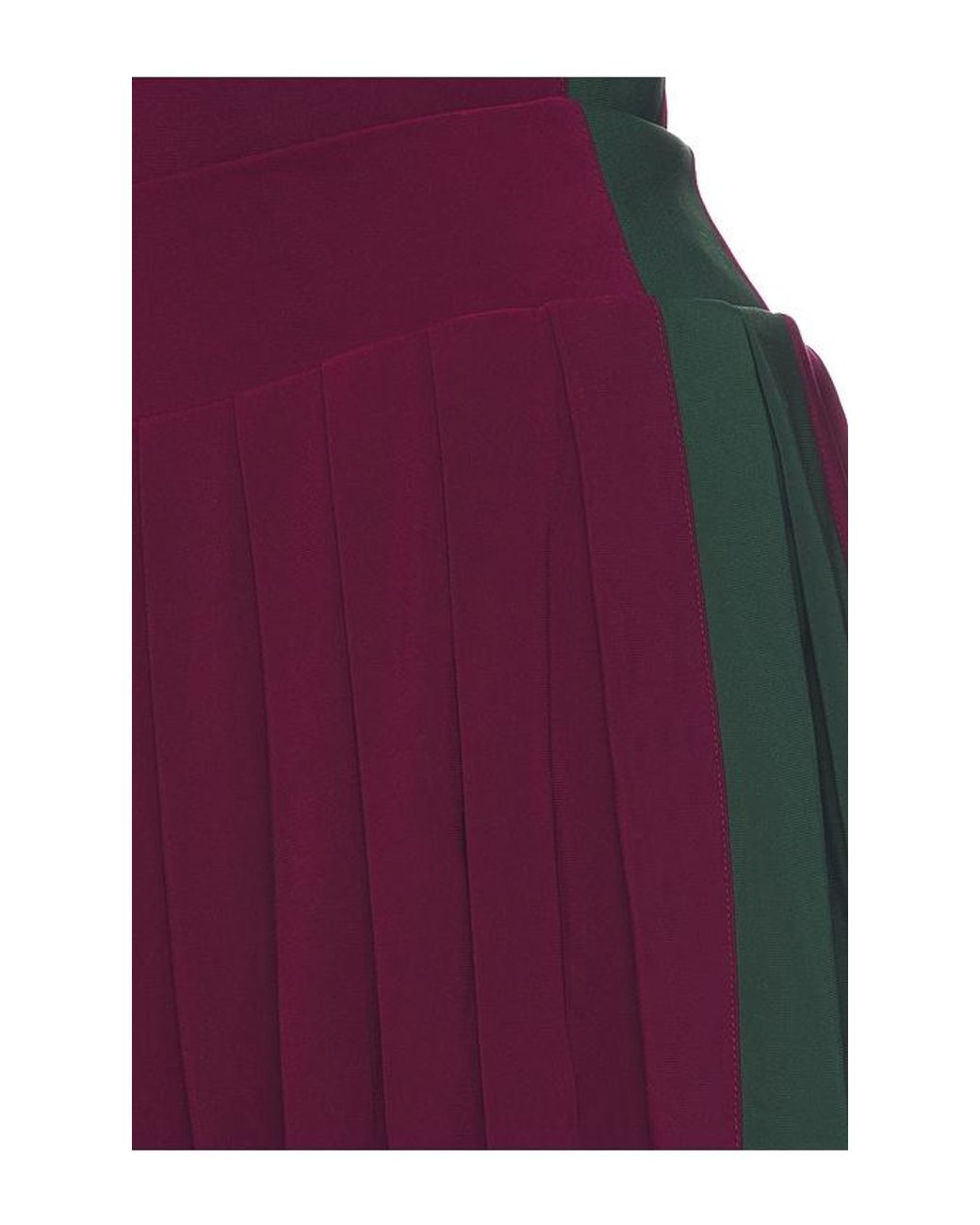 Norma Kamali Purple Side Stripe Pleated Pickleball Skirt