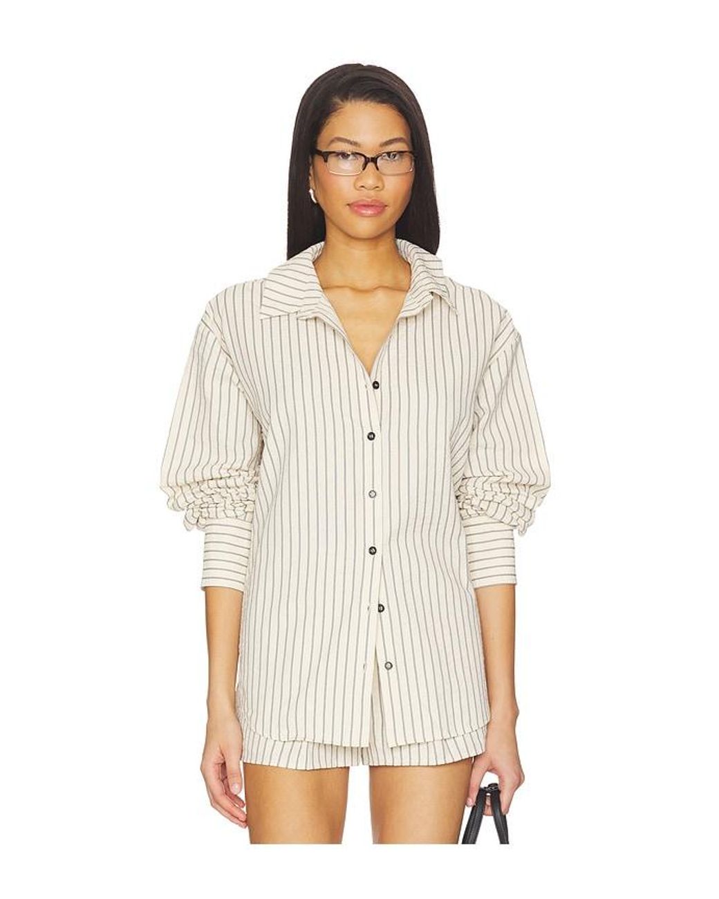ALL THE WAYS White Kadence Button Up Top