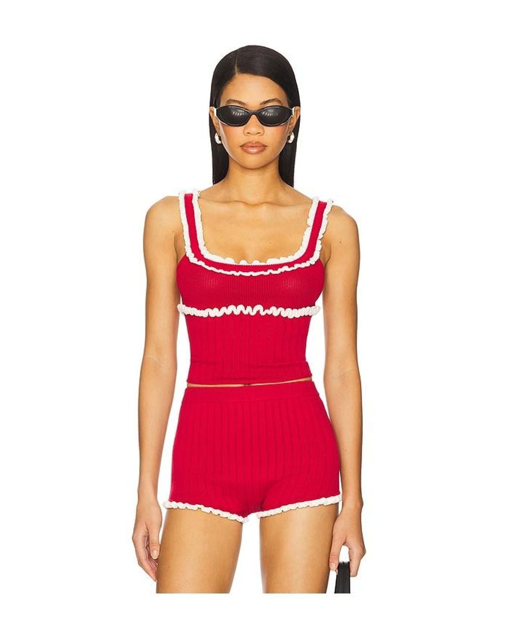 MAJORELLE Red Brielle Tank