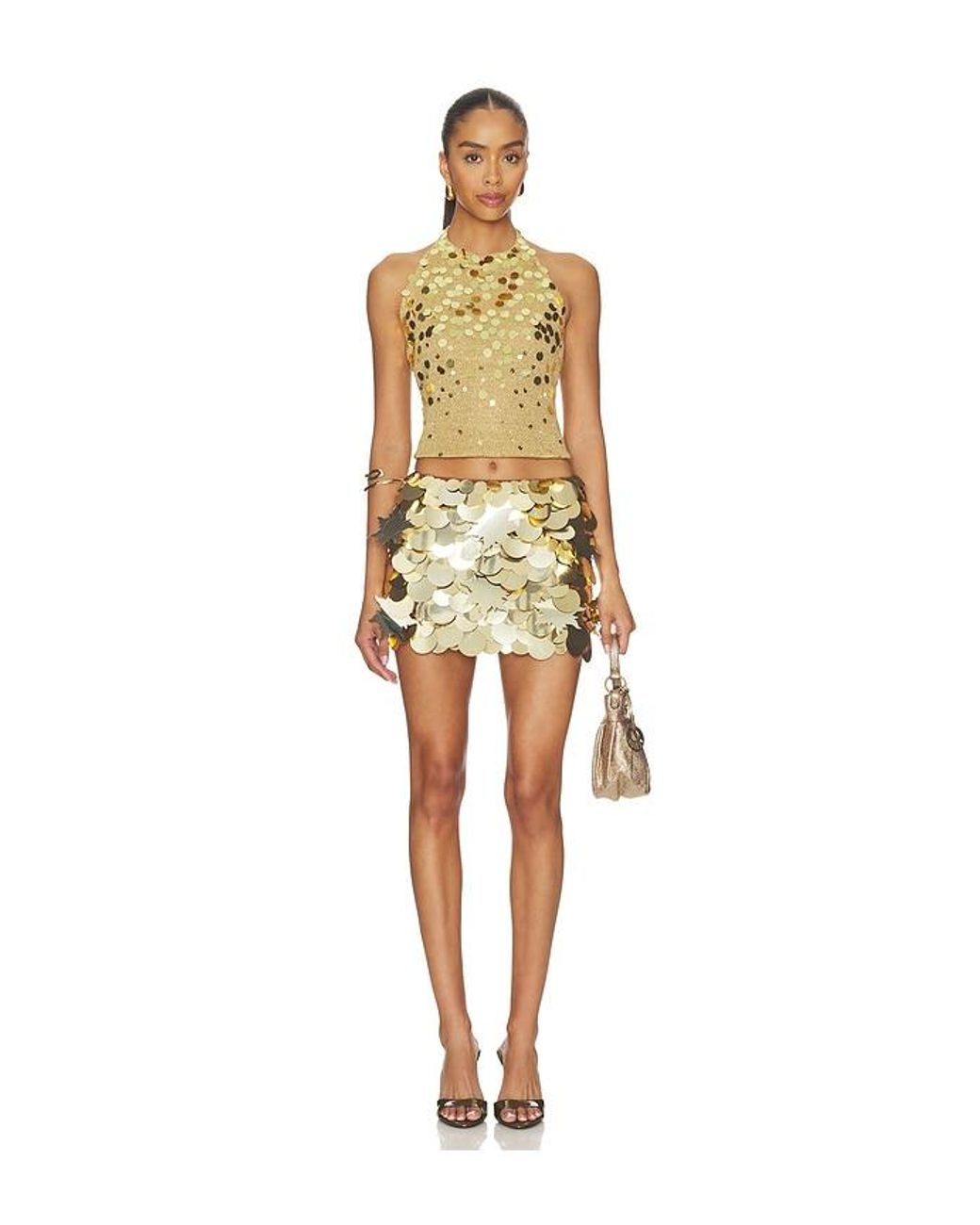 Leslie Amon Yellow Ibiza Mini Skirt