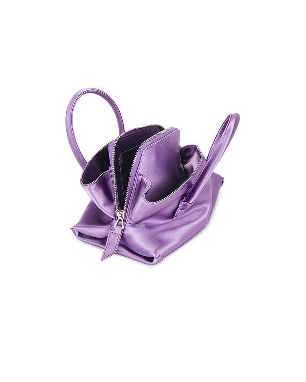 The Attico Purple La Passeggiata Mini Top Handle Bag