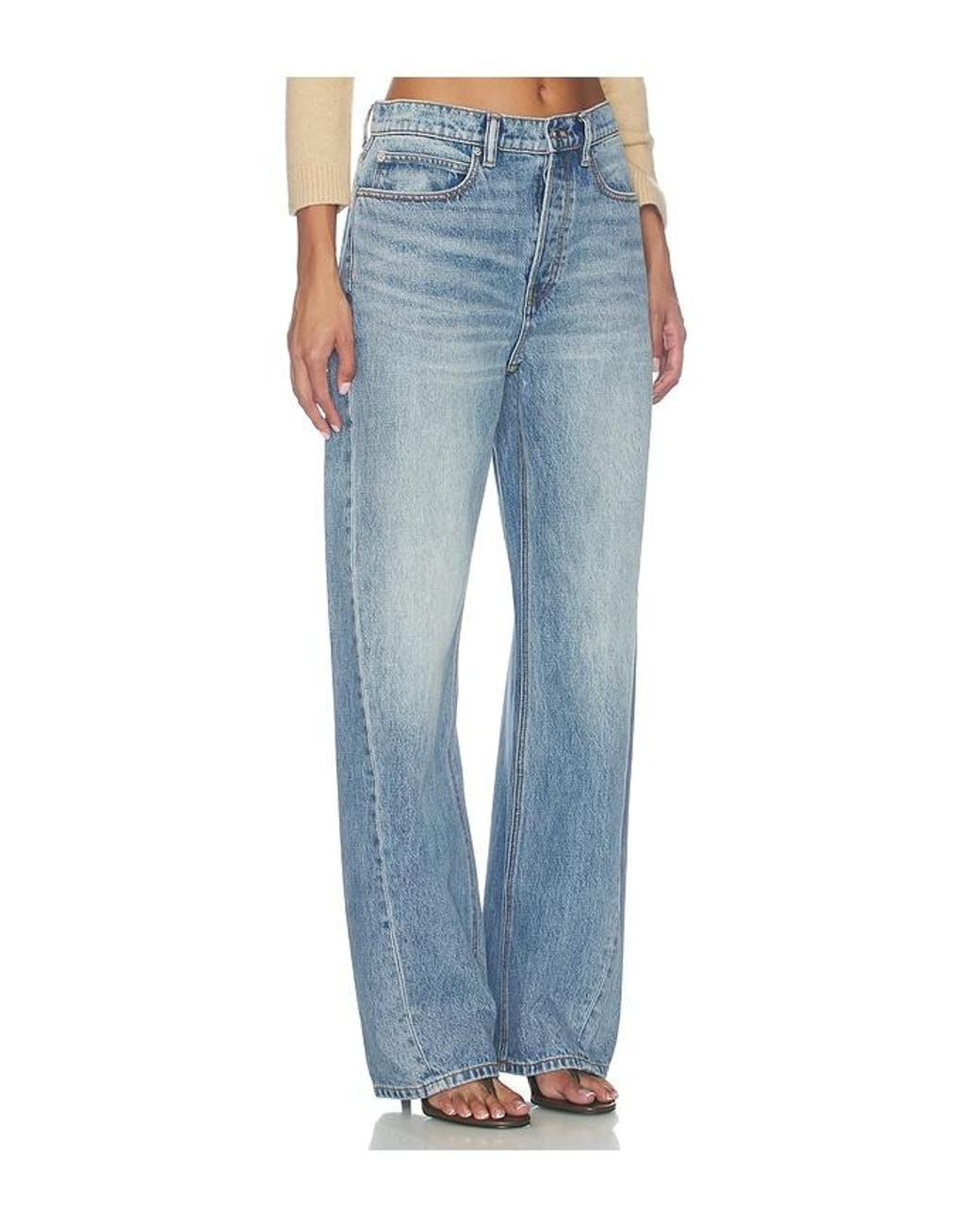 Alexander Wang Blue Float Jeans With Logo Shadow Pockets