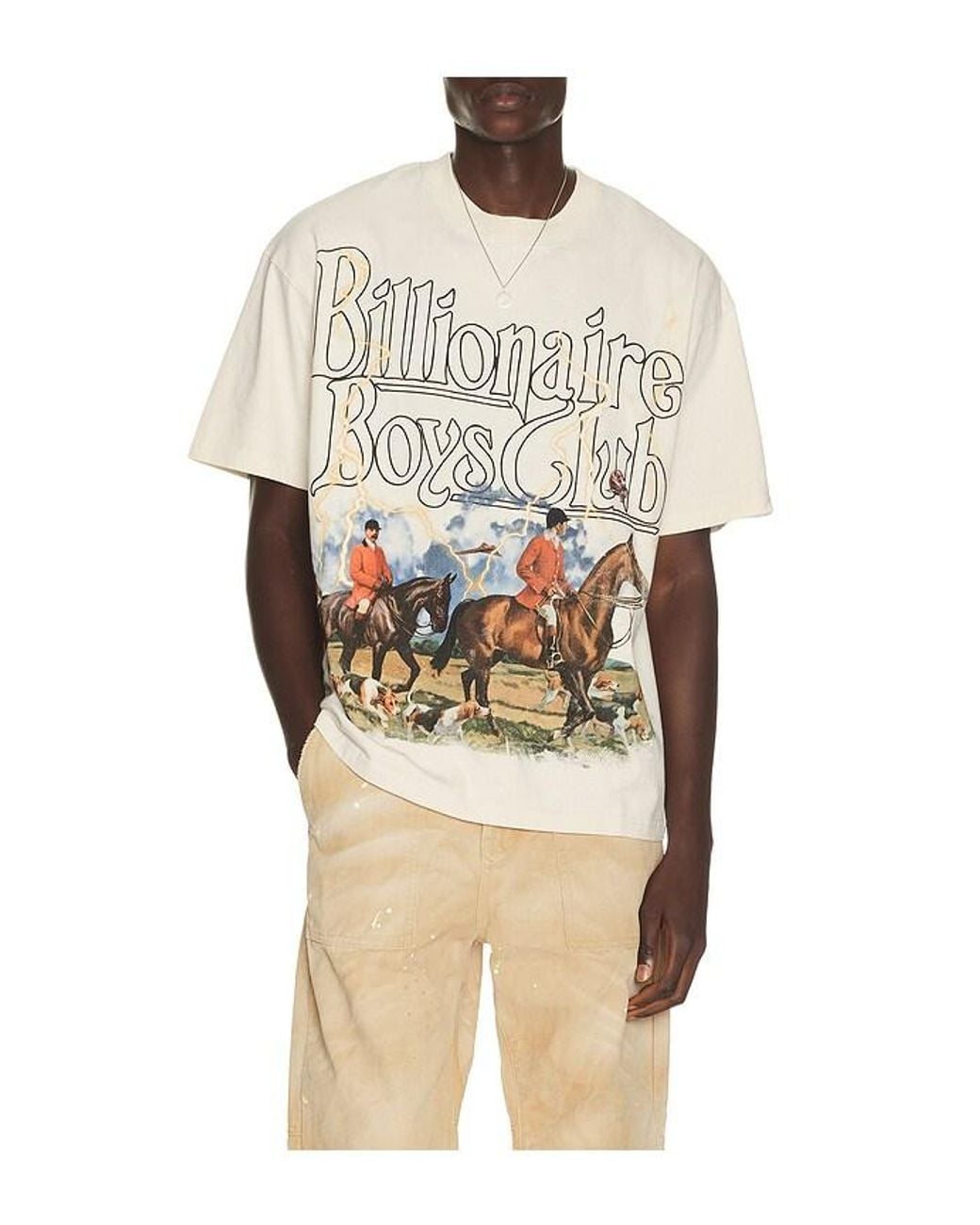 BBCICECREAM Natural Lightning Tee for men