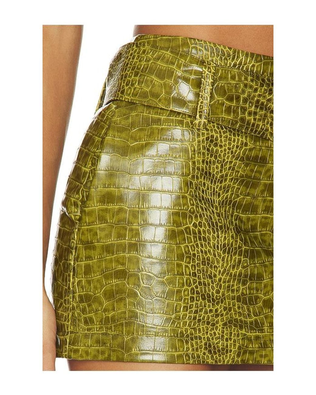 ROWEN ROSE Green Belted Mini Skirt