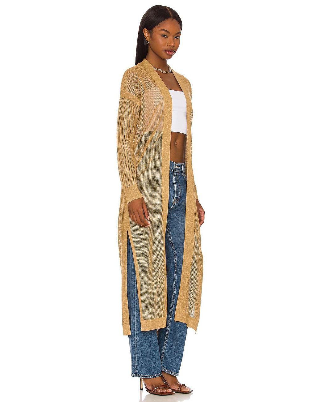 AllSaints Misha Cardigan in Metallic | Lyst UK