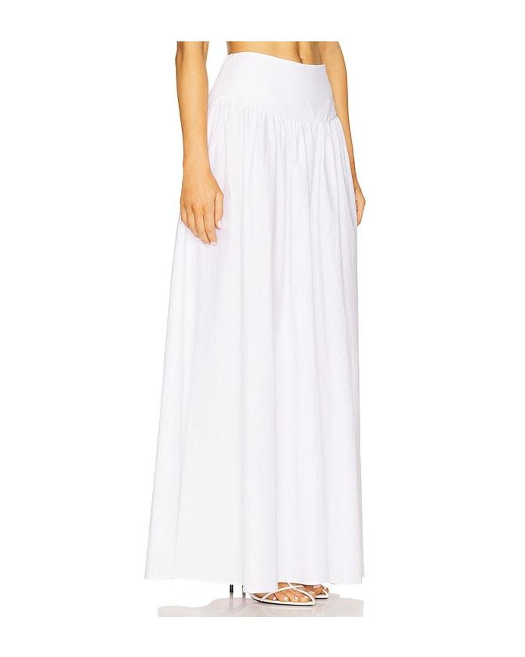 Susana Monaco White Carryover Drop Waist Skirt