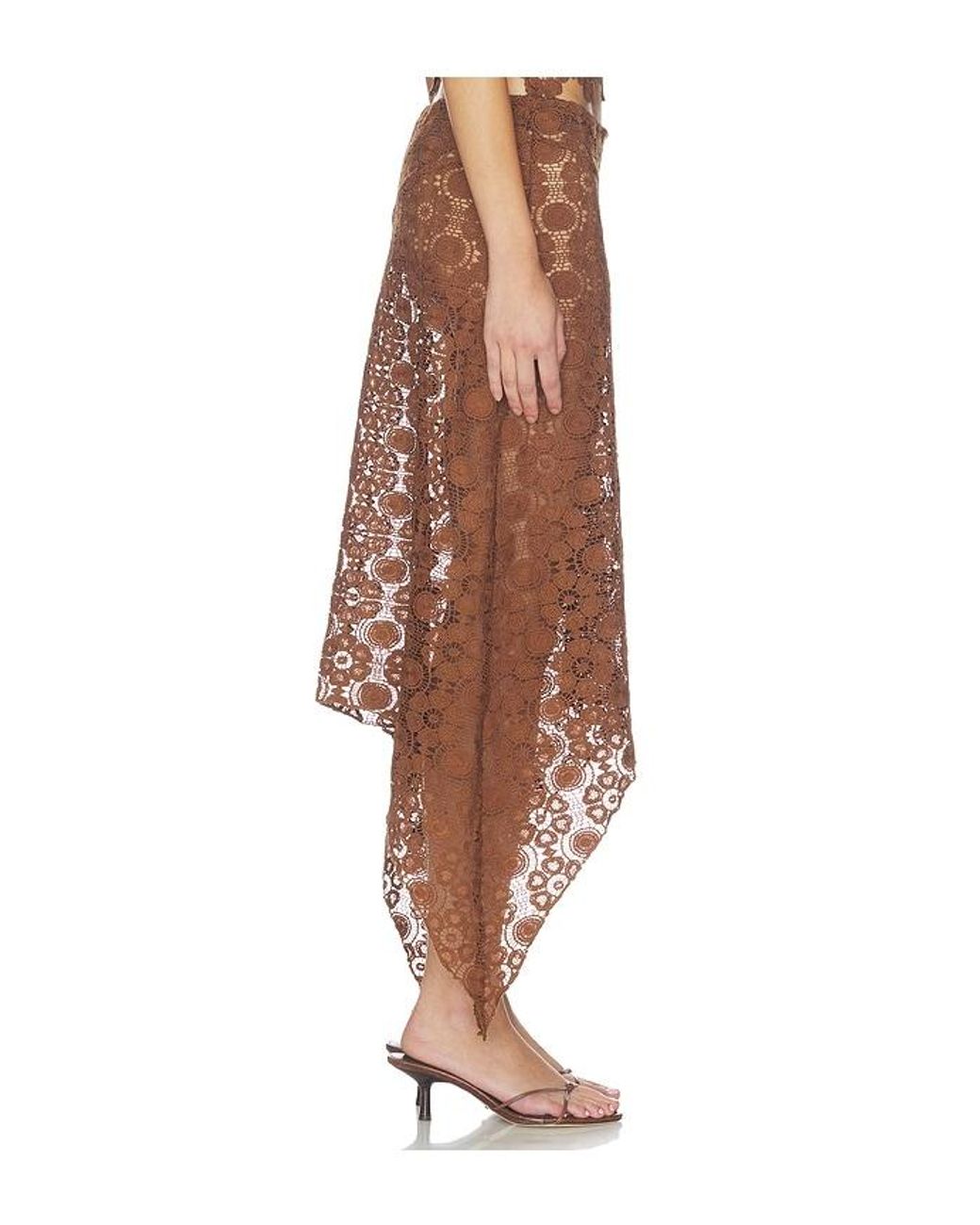 Lioness Brown Trophy Midi Skirt