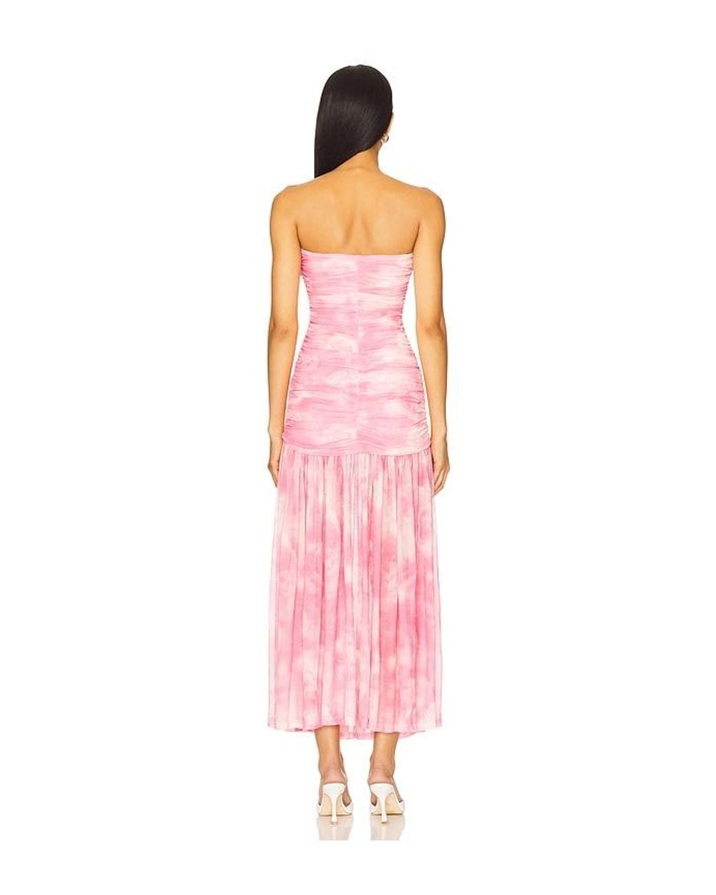 Bardot Pink Solana Mesh Maxi Dress