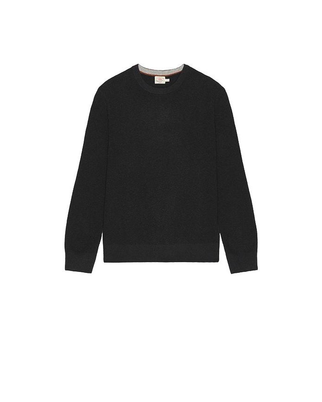 Faherty Brand Black Jackson Crew Sweater for men
