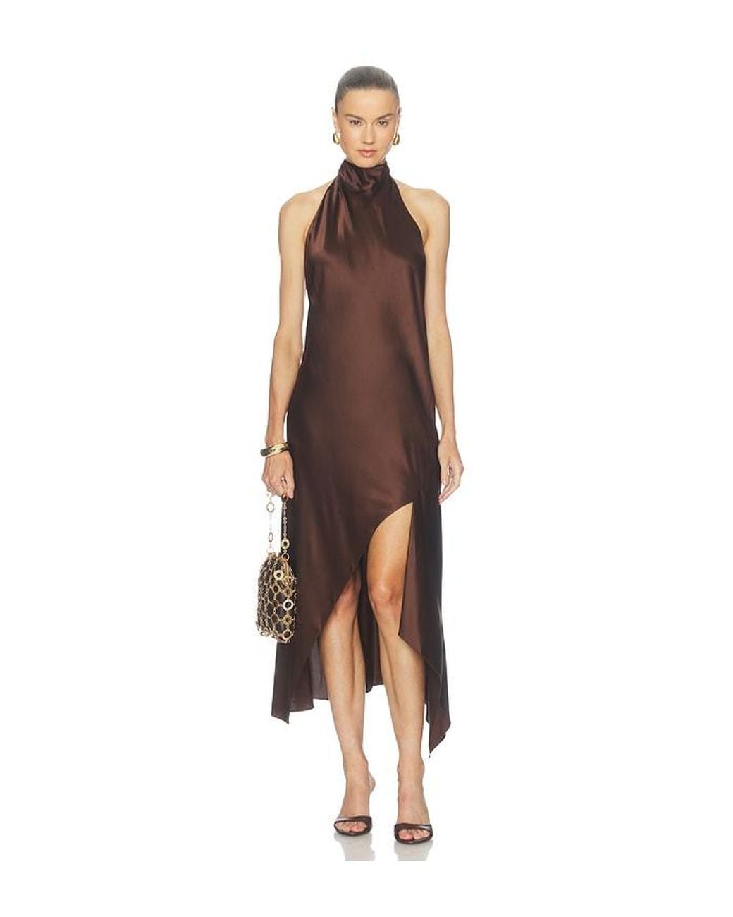 Helmut Lang Multicolor The Neck Silk Dress