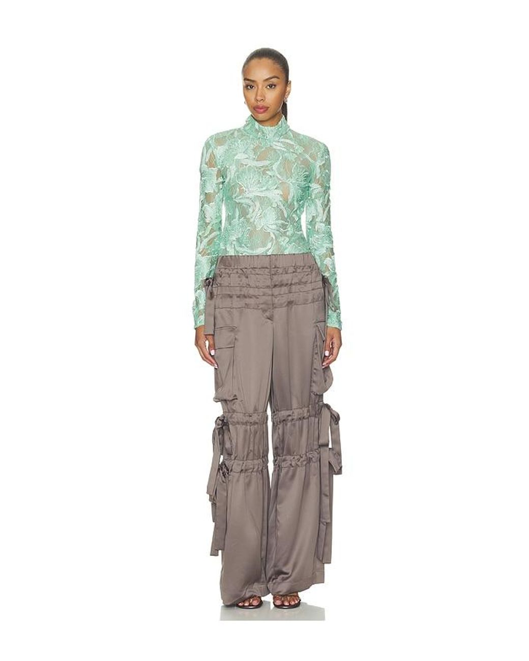 AKNVAS Brown Odin Satin Trousers