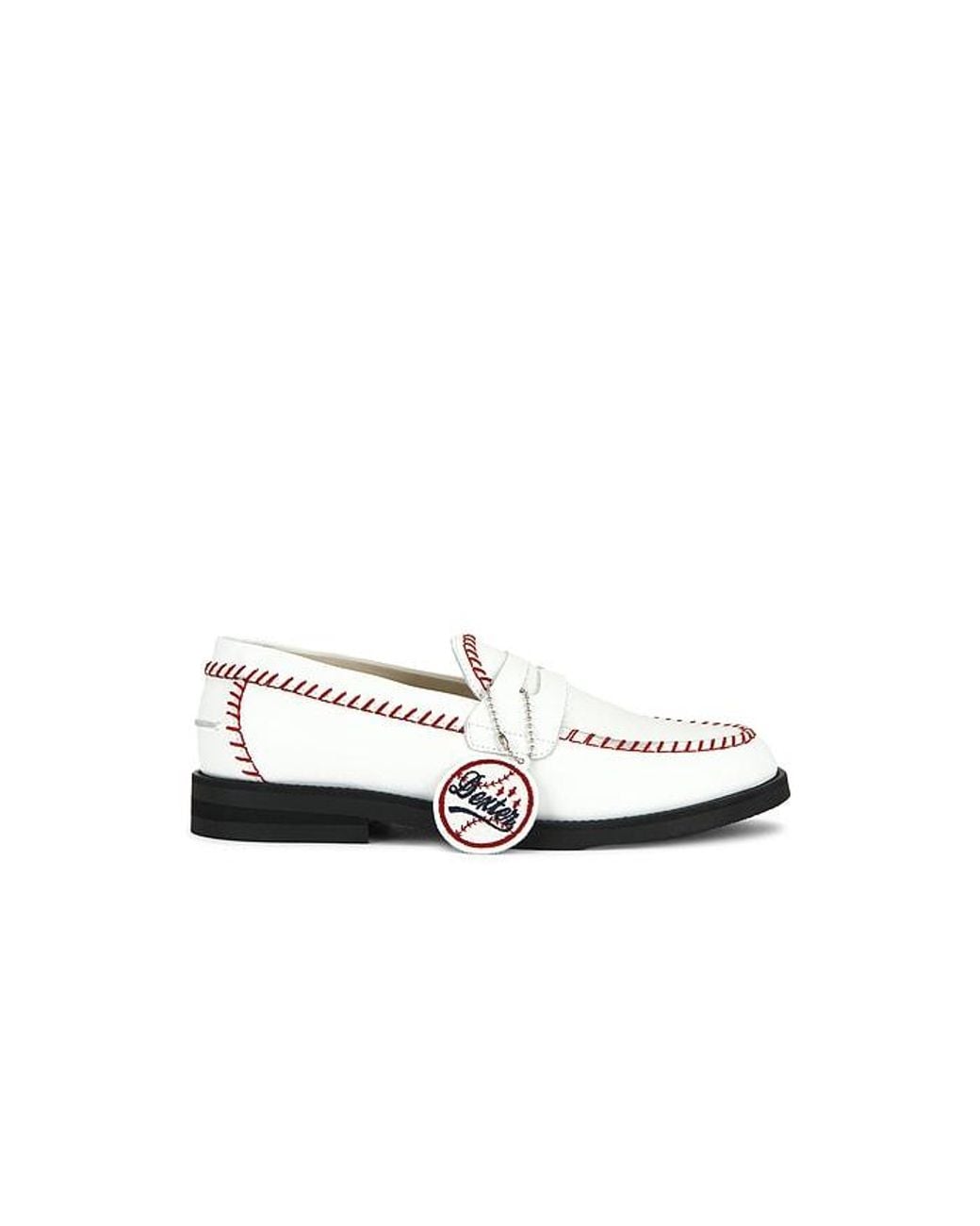 Duke & Dexter White Wilde Dexter Baseball Penny Loafer for men
