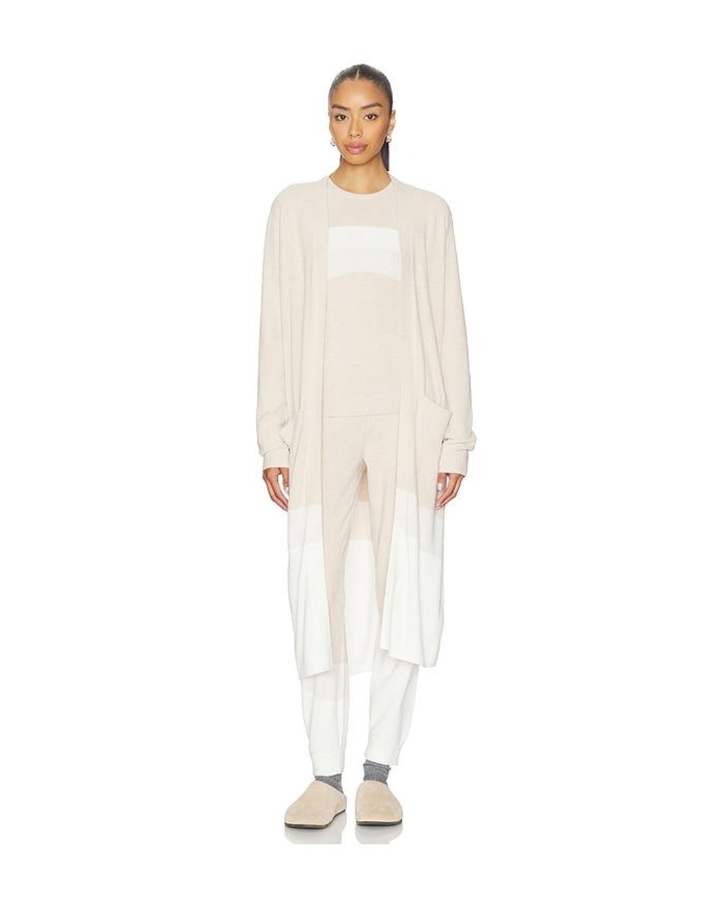 Barefoot Dreams White Wavy Pullover