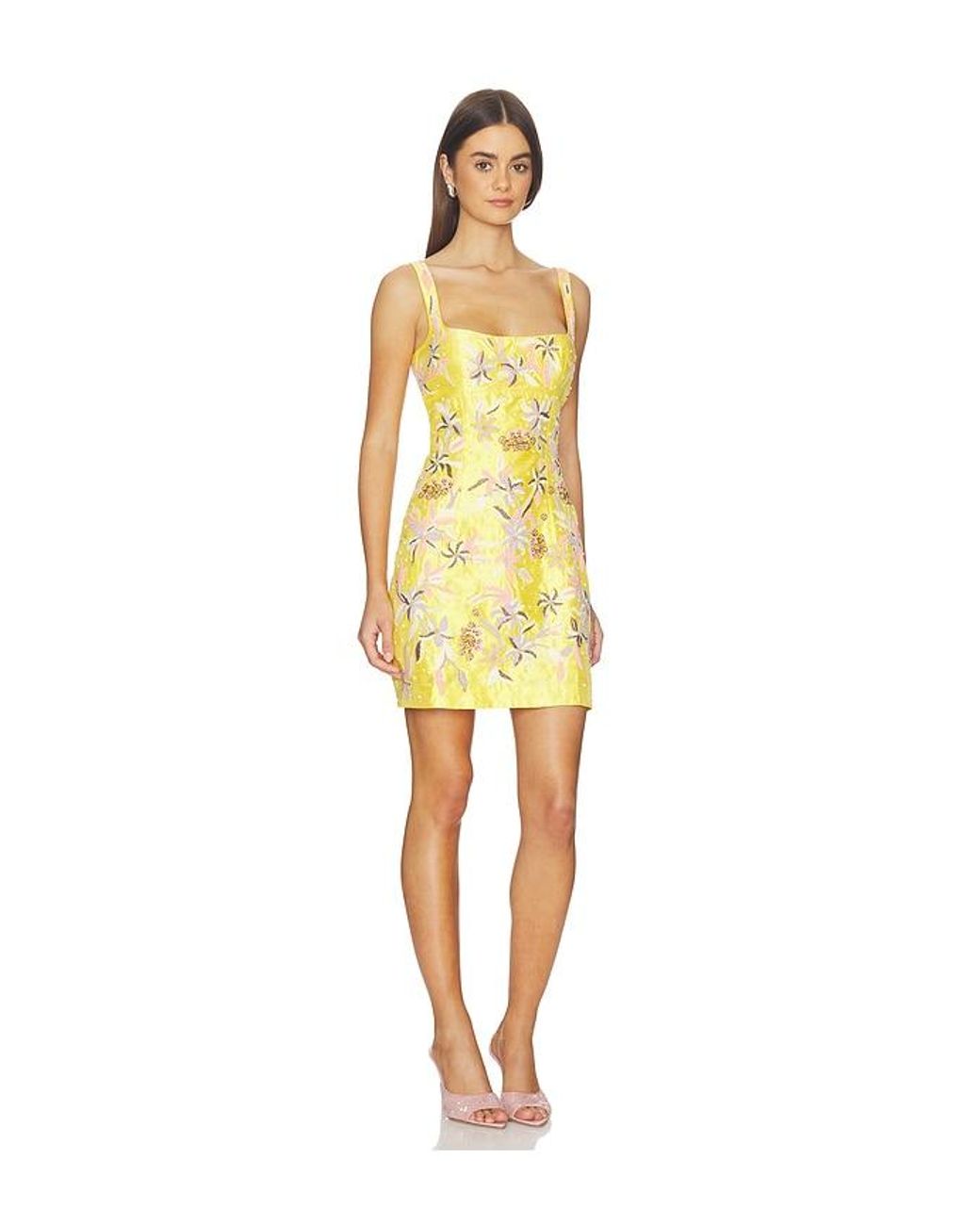 La Fuori Yellow Mini Dress
