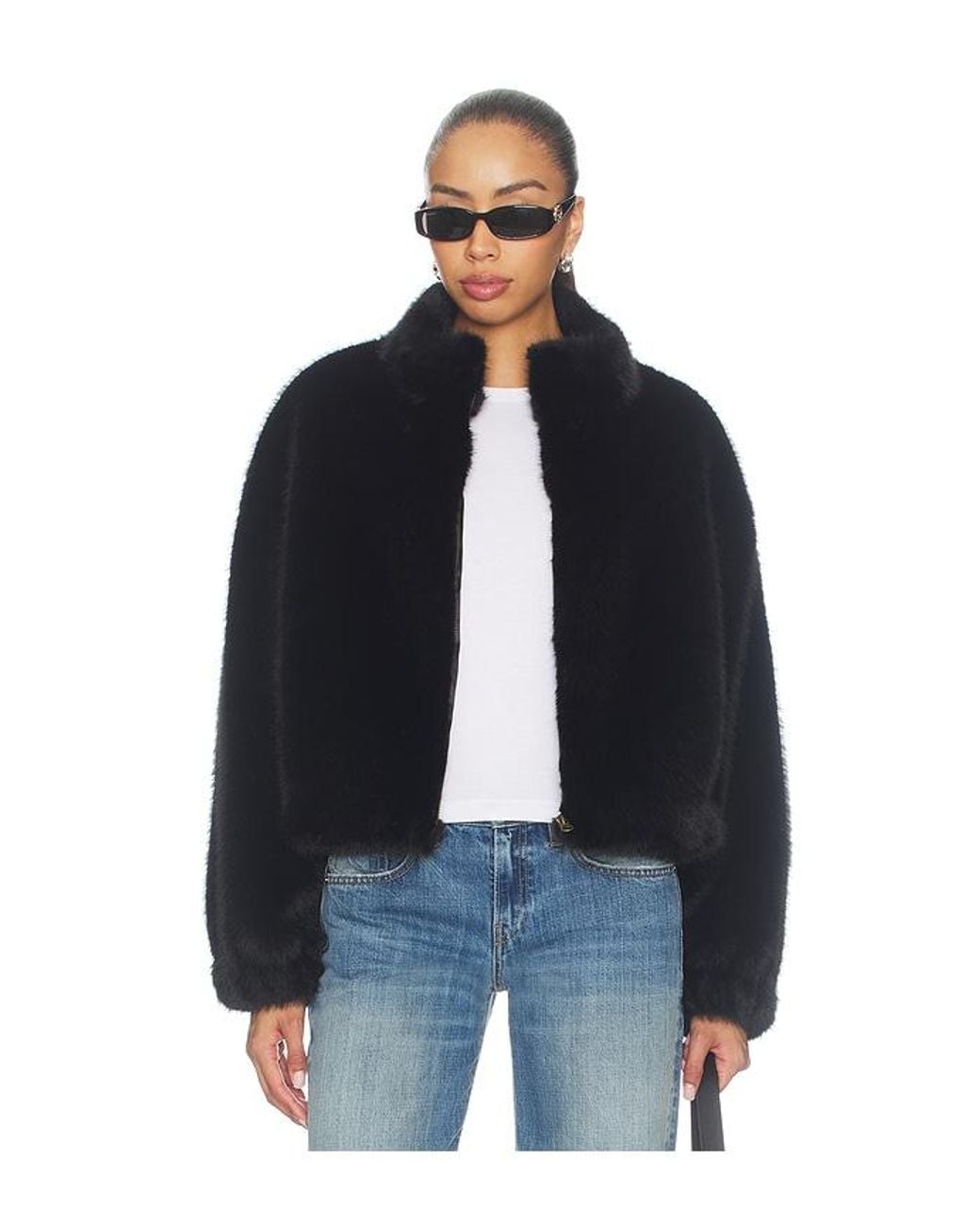 Sanctuary Blue Everest Faux Fur Bomber