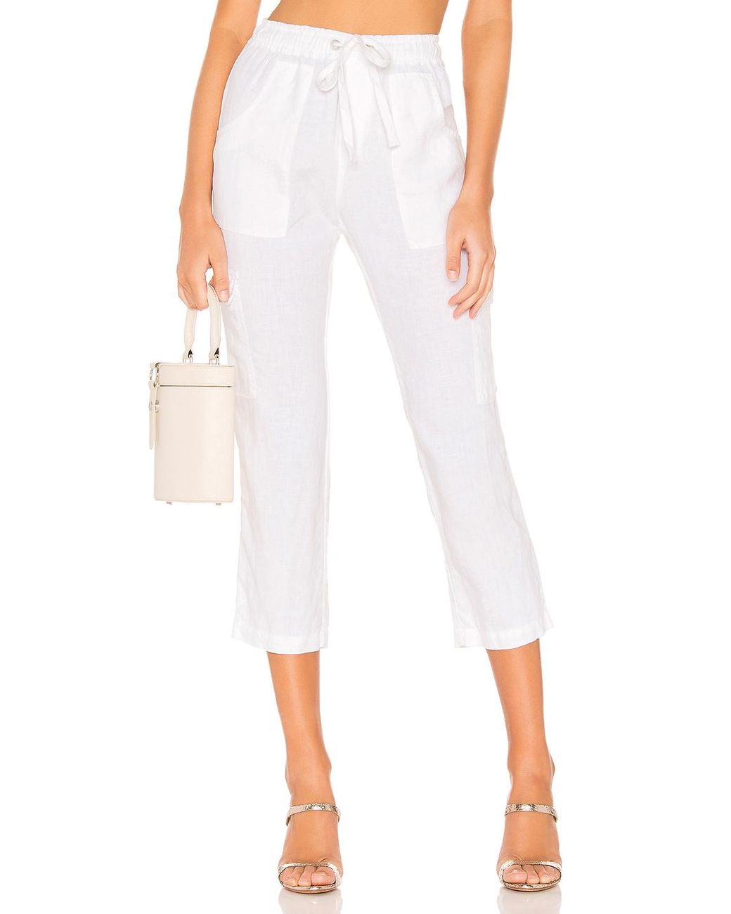 Sanctuary Linen Discoverer Pull On Cargo Pant in White - Lyst