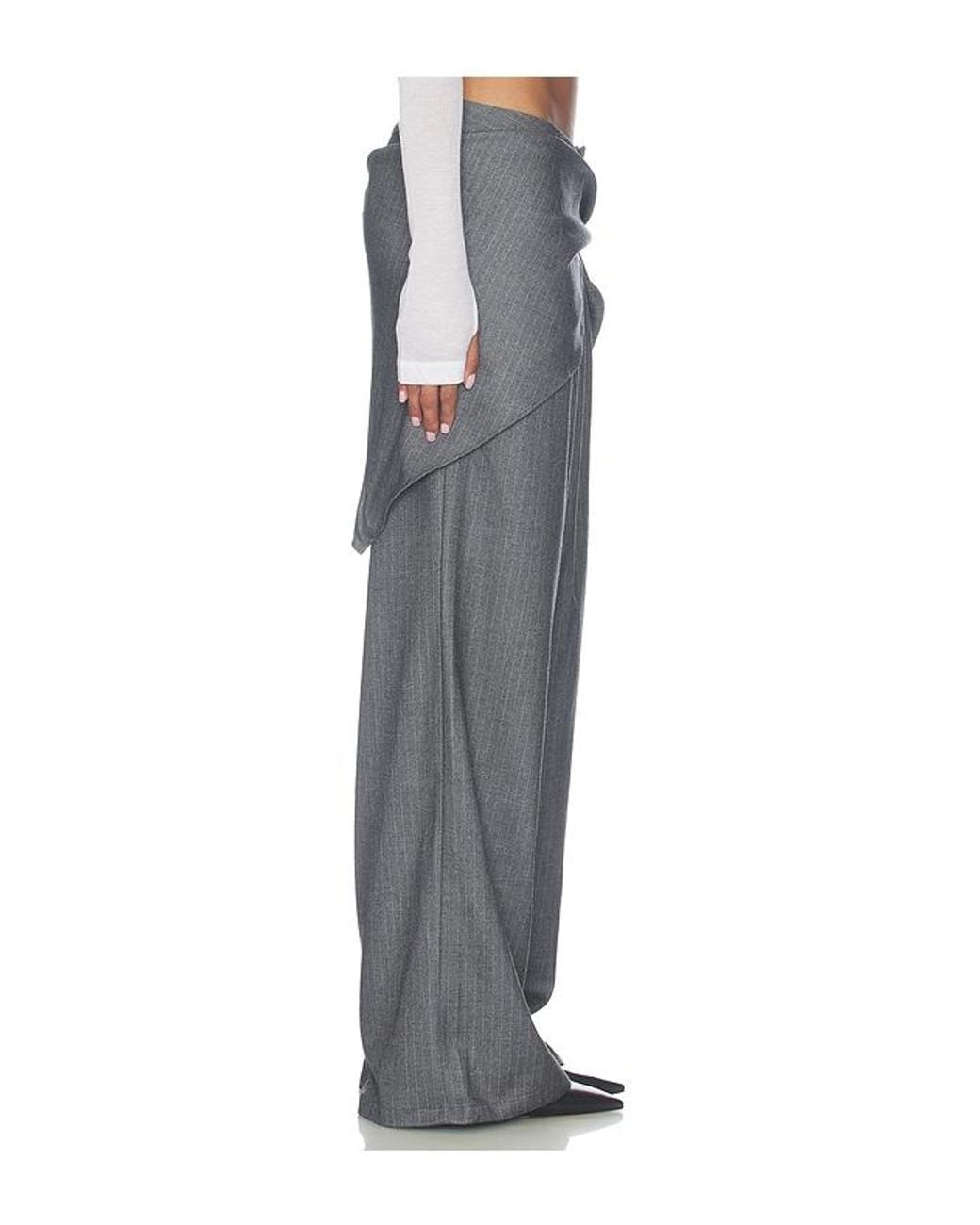 ALL THE WAYS Gray Alex Scarf Wrap Pant